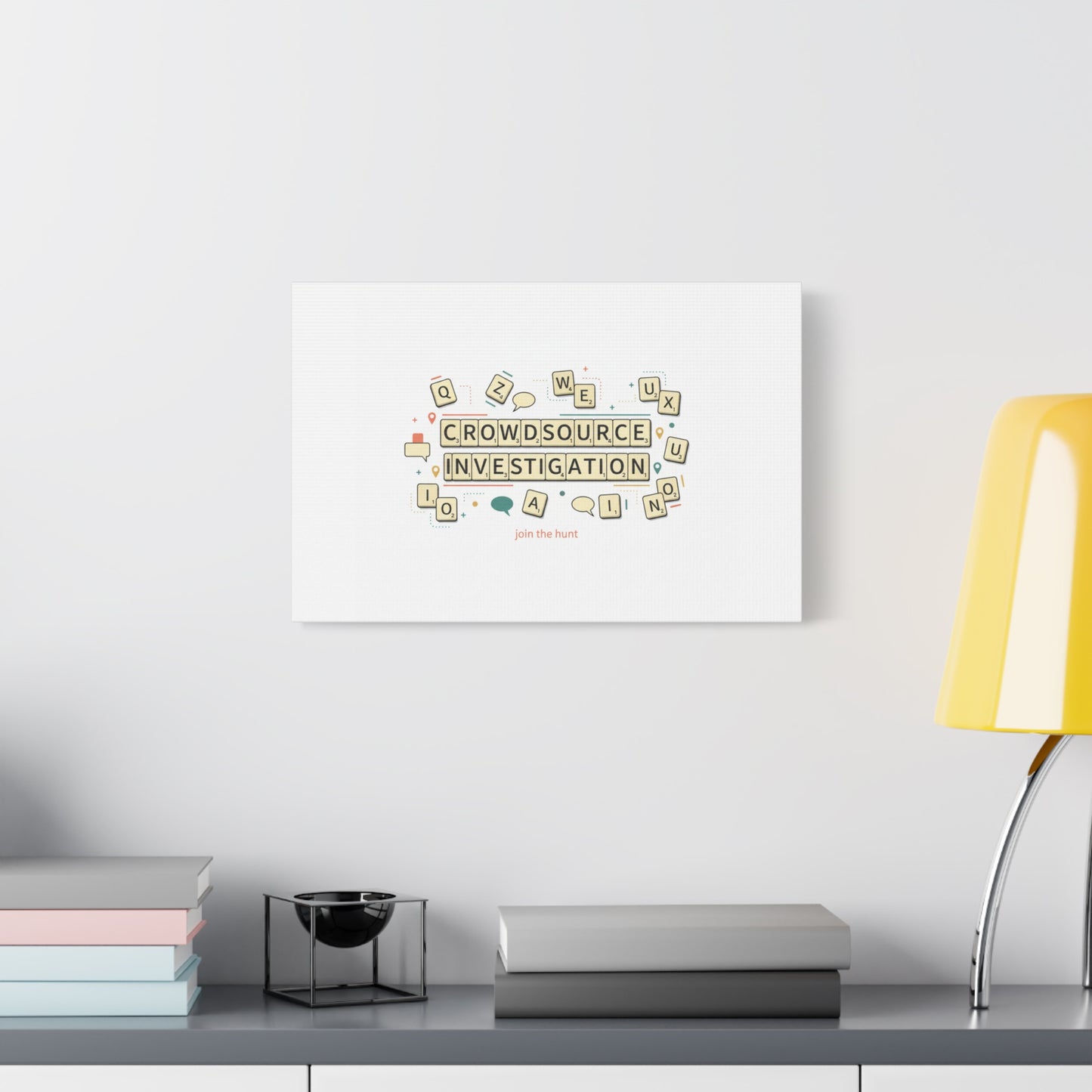 Crowdsource Investigation Canvas | Pixel Art, Gaming UI Wall Art