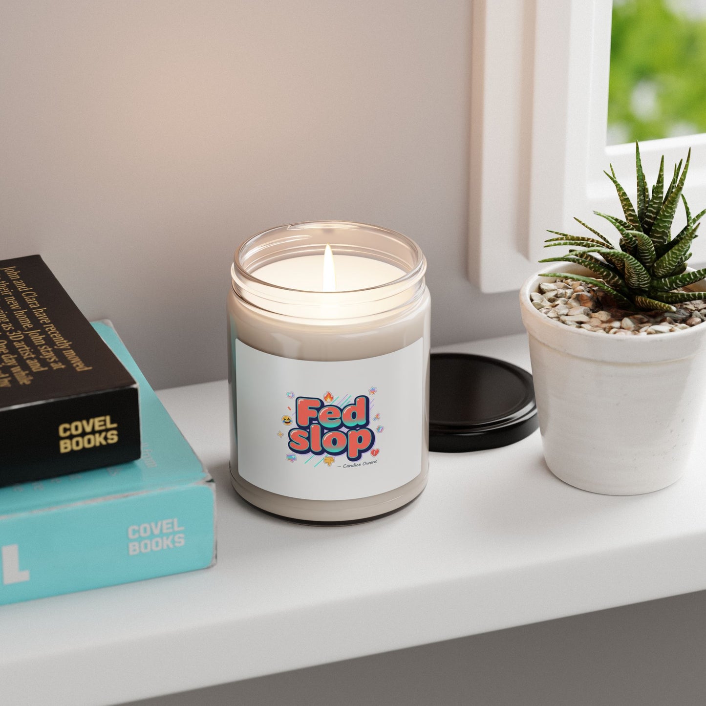 Fed Slop Candle, Soy Jar | Gen-Z Slang, Meme Typography