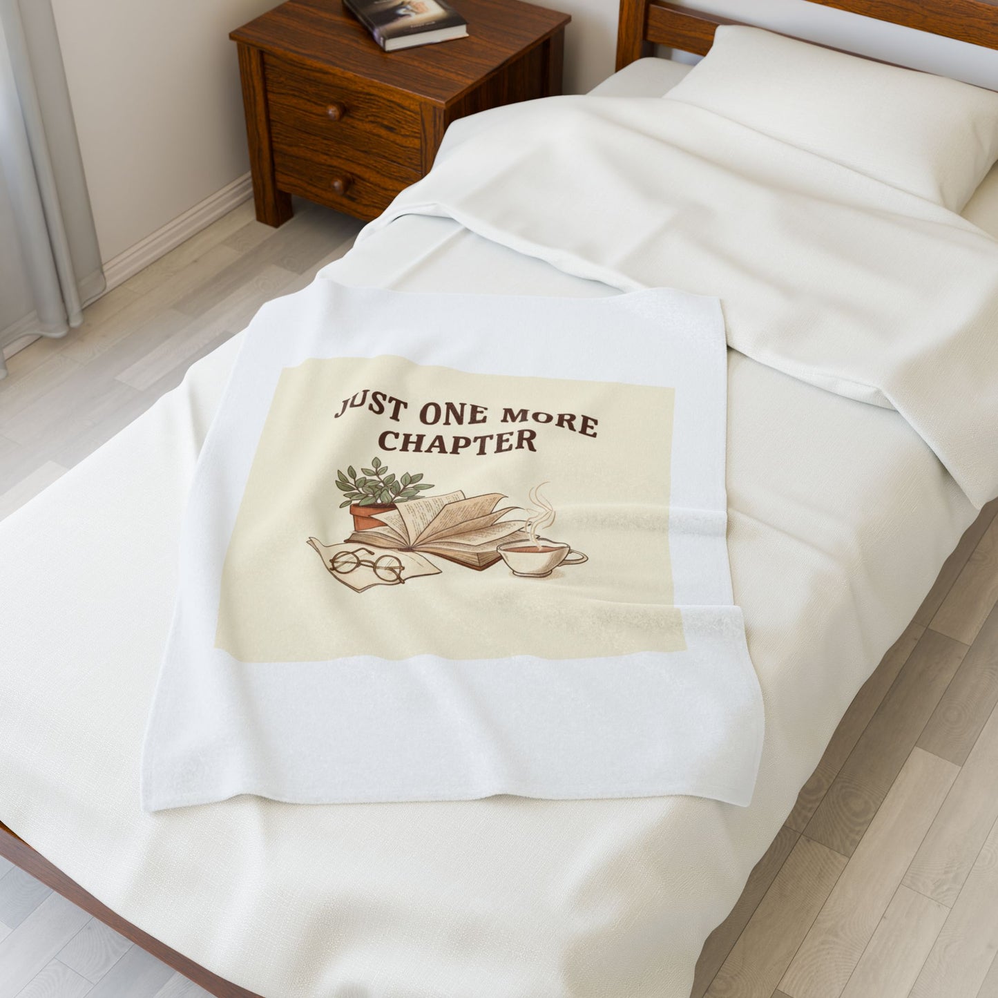 Just One More Chapter Velveteen Blanket | Reading Aesthetic, Bibliophile