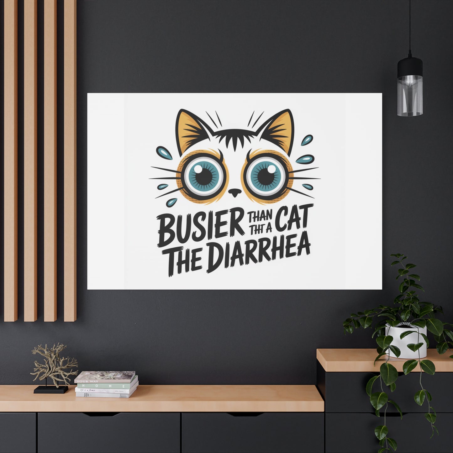 Humorous Cat  Canvas Wall Art
