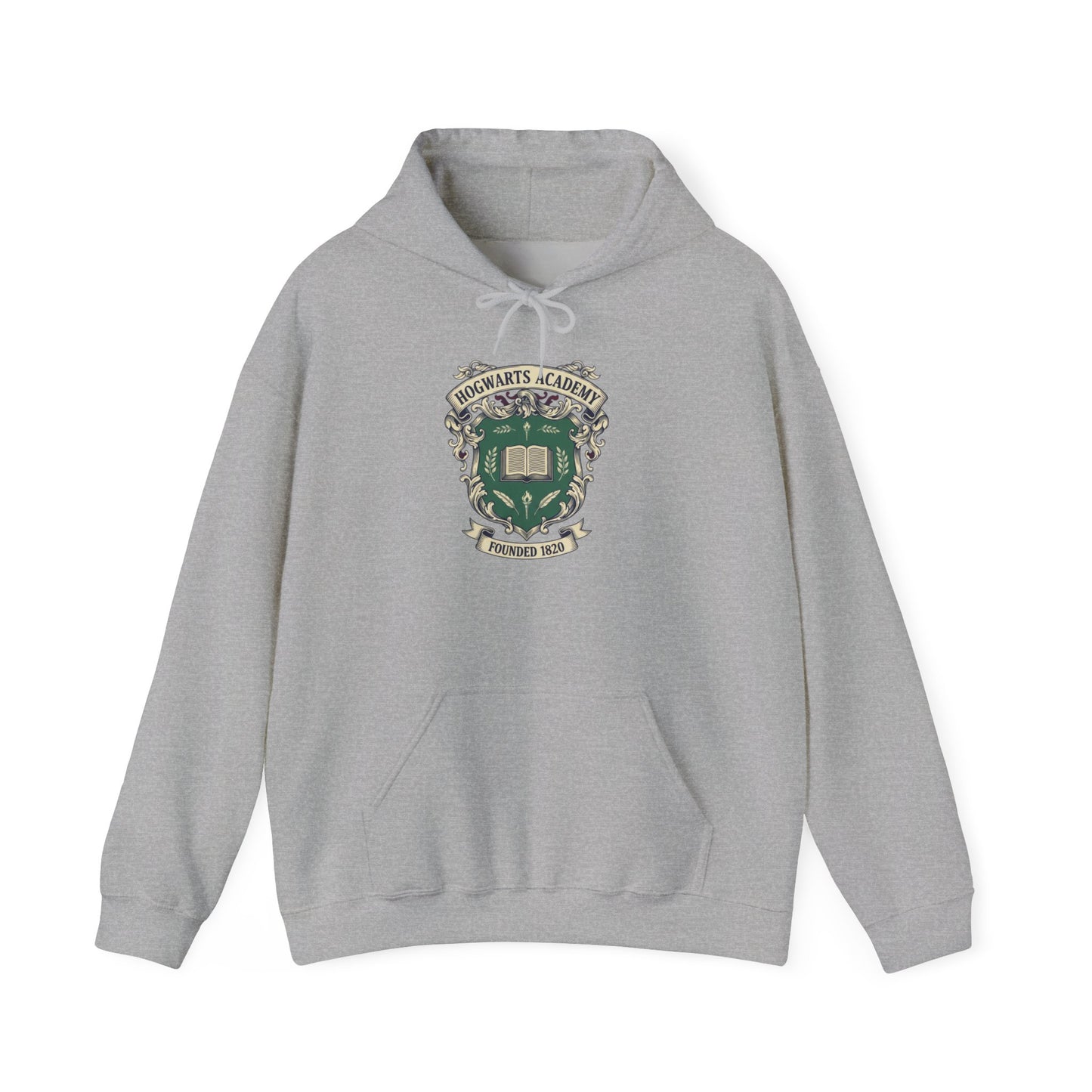 Hogwarts Old Money Ivy-Style Emblem Hoodie | collegiate crest, vintage club logo
