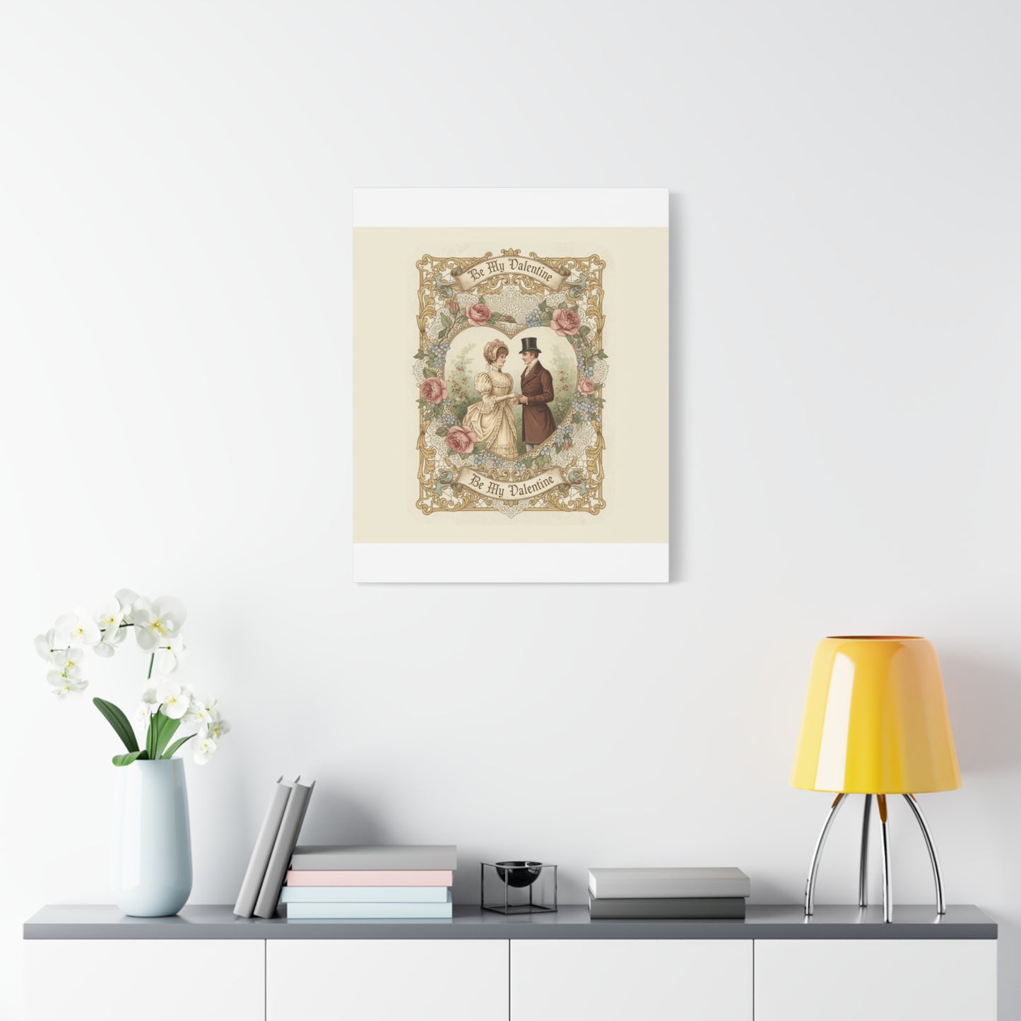 Victorian Valentine Print Canvas | Retro Americana, Vintage Romance