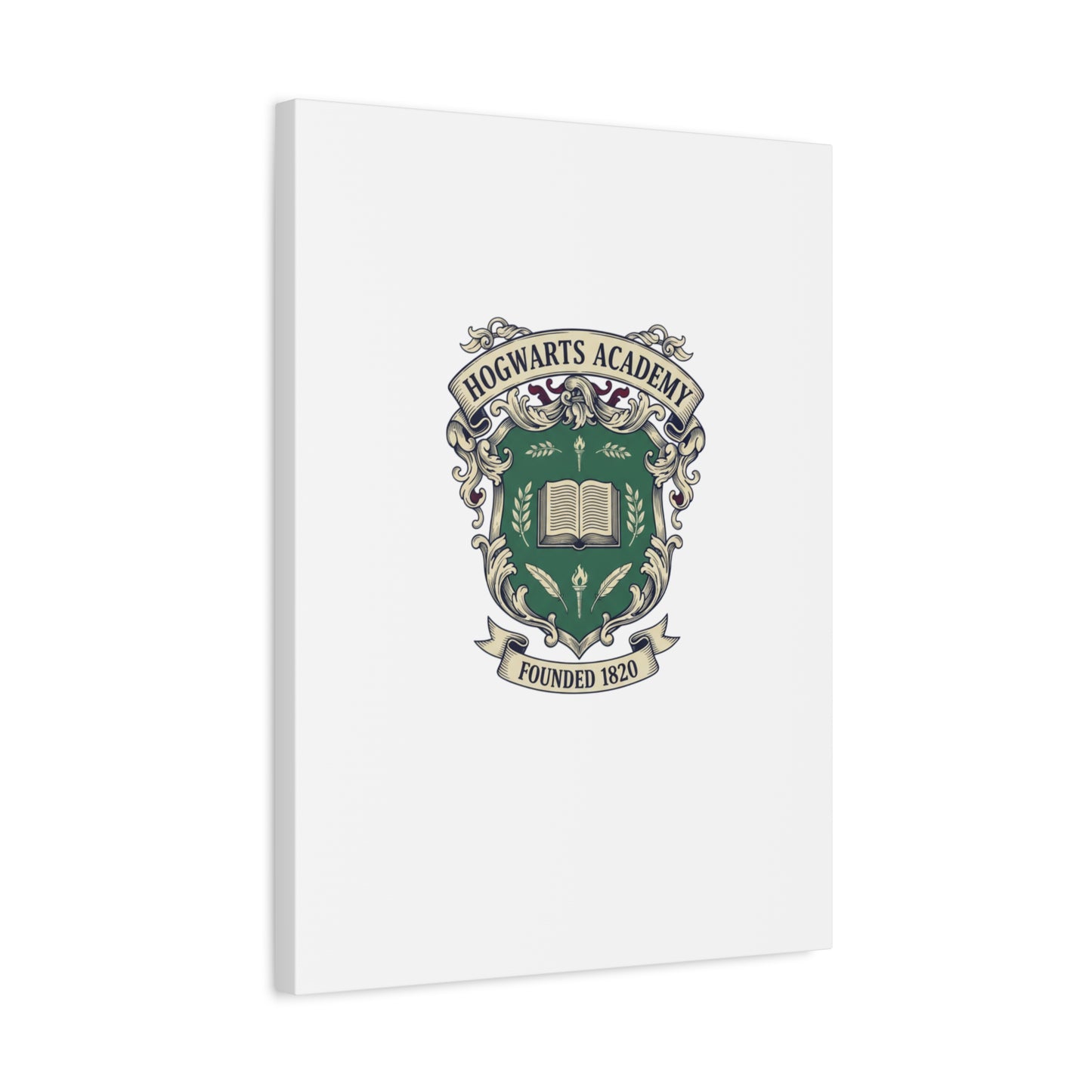 Hogwarts Ivy-Style Emblem Canvas | vintage club logo, old money crest