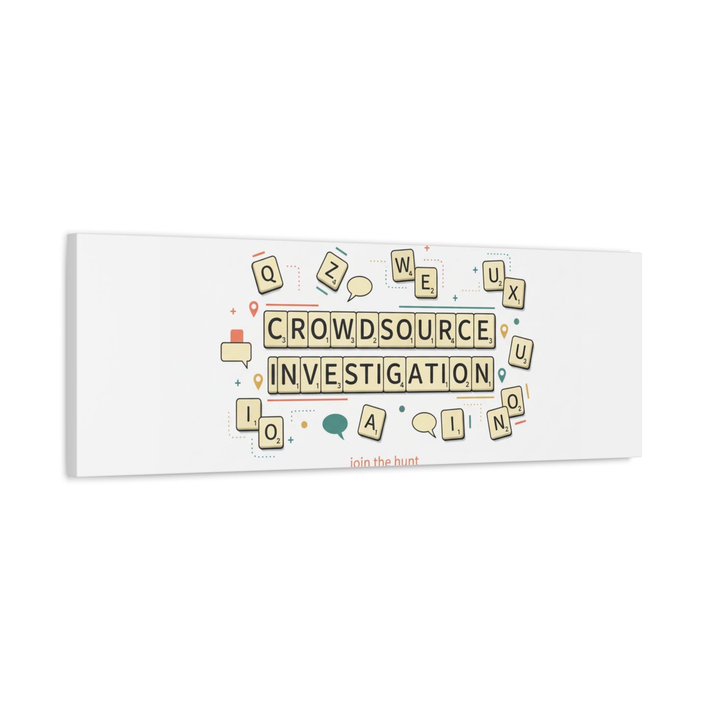 Crowdsource Investigation Canvas | Pixel Art, Gaming UI Wall Art