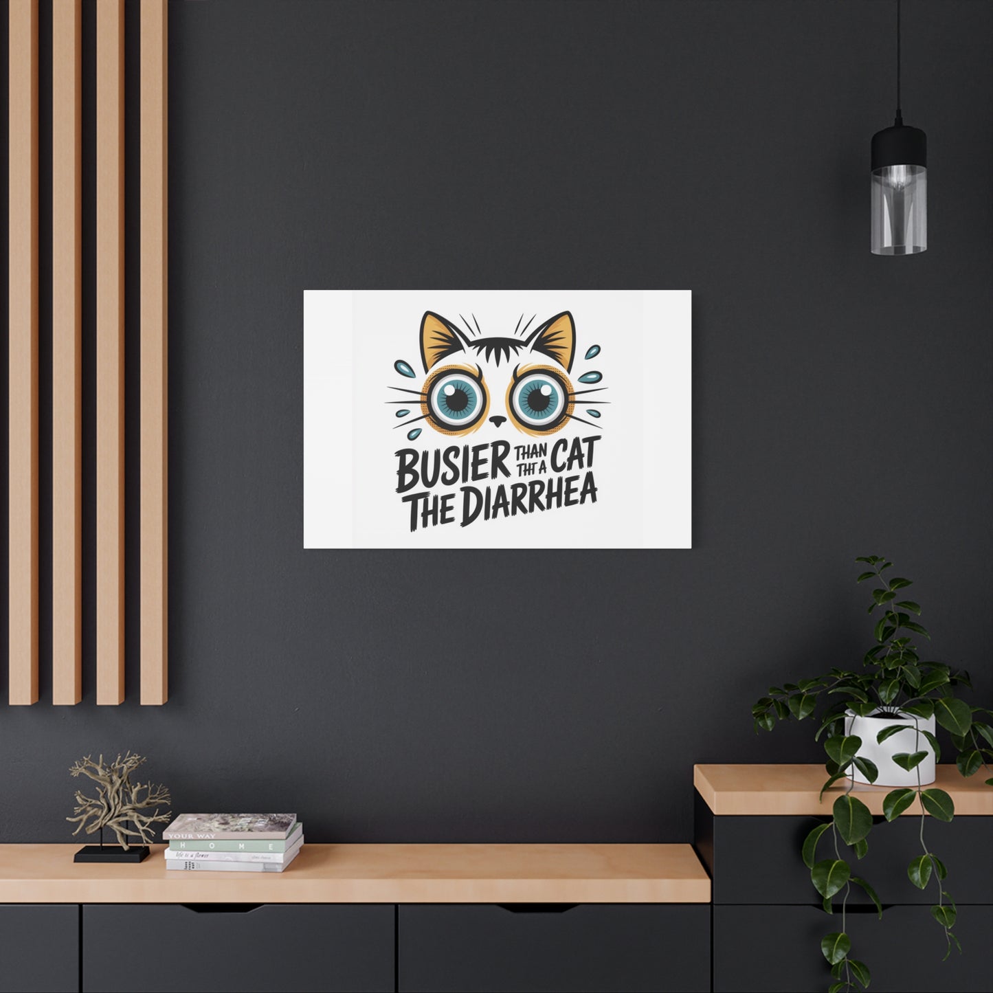 Humorous Cat  Canvas Wall Art