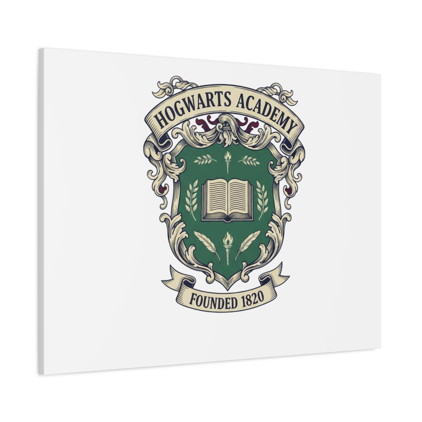 Hogwarts Ivy-Style Emblem Canvas | vintage club logo, old money crest