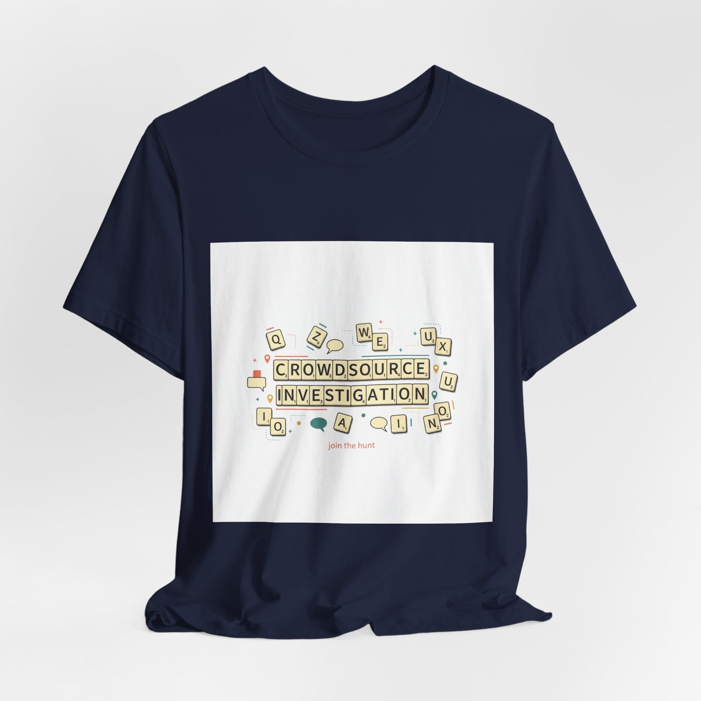 Crowdsource Investigation Tee | pixel art gamer shirt, indie RPG meme
