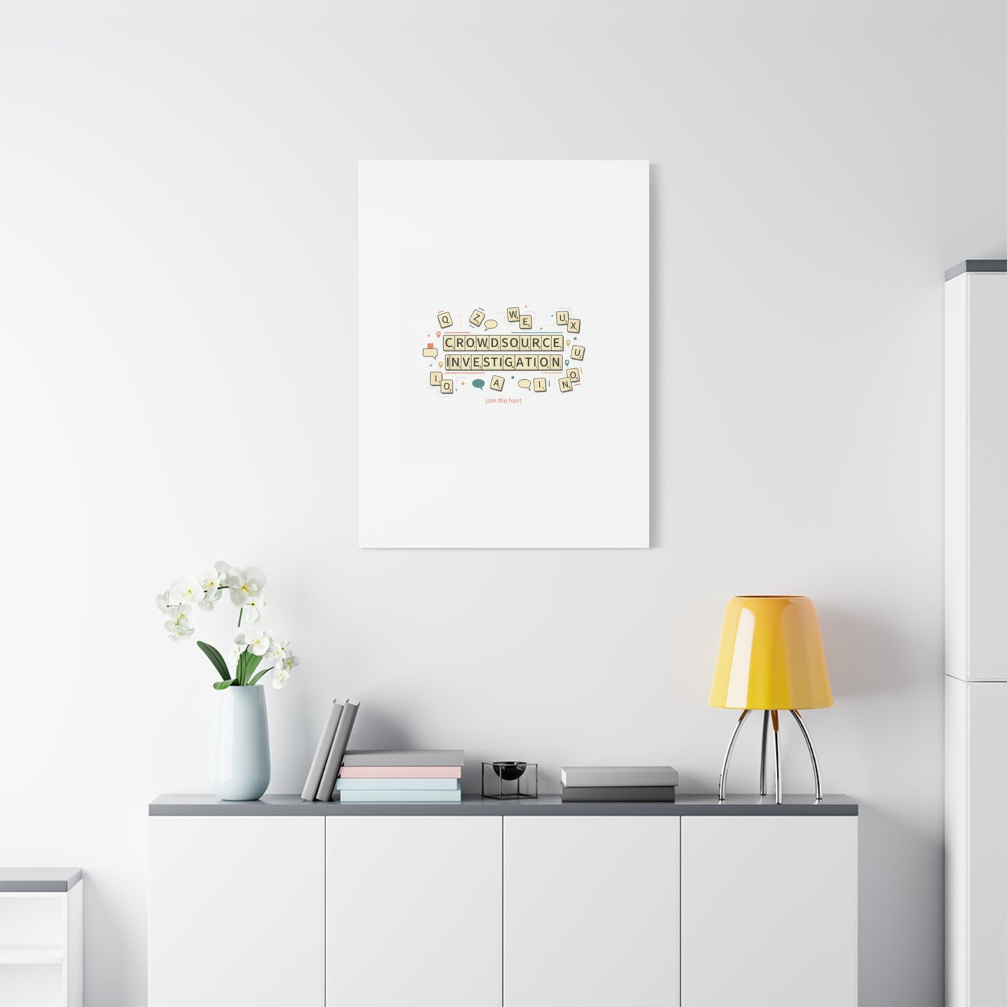 Crowdsource Investigation Canvas | Pixel Art, Gaming UI Wall Art