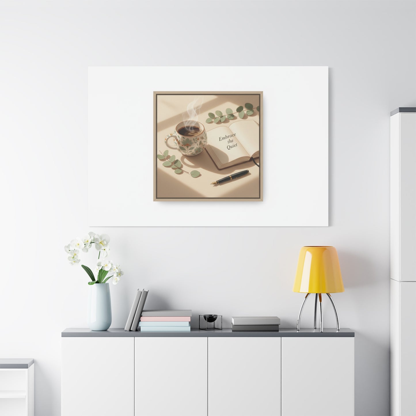 embrace the quiet canvas | morning routine art, sunrise decor