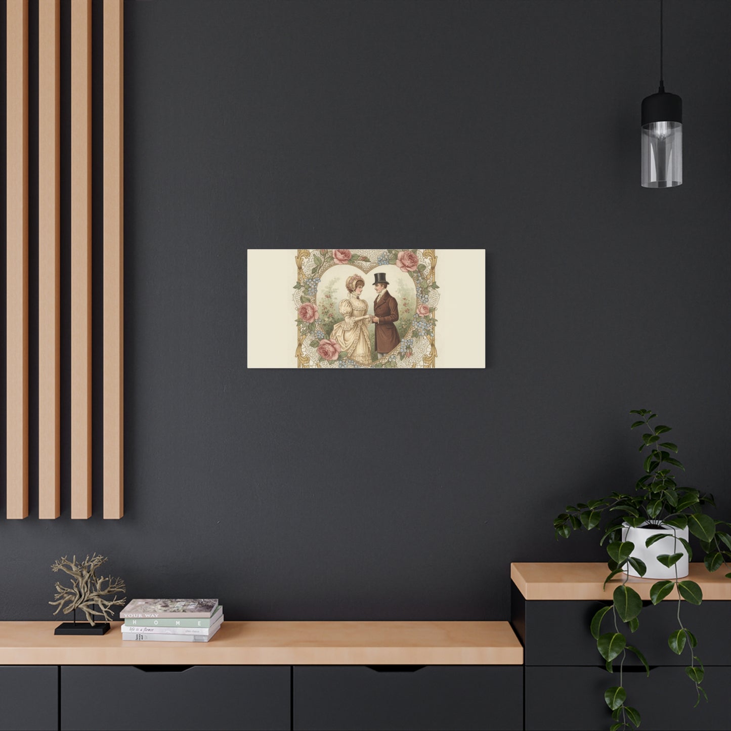 Victorian Valentine Print Canvas | Retro Americana, Vintage Romance