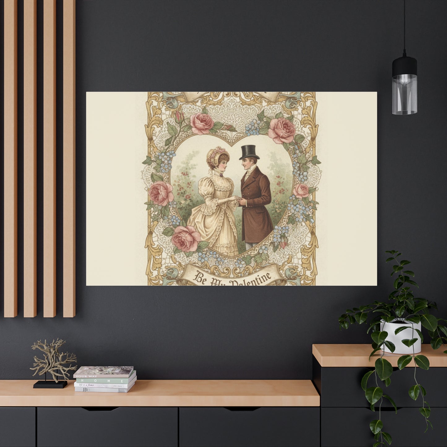 Victorian Valentine Print Canvas | Retro Americana, Vintage Romance