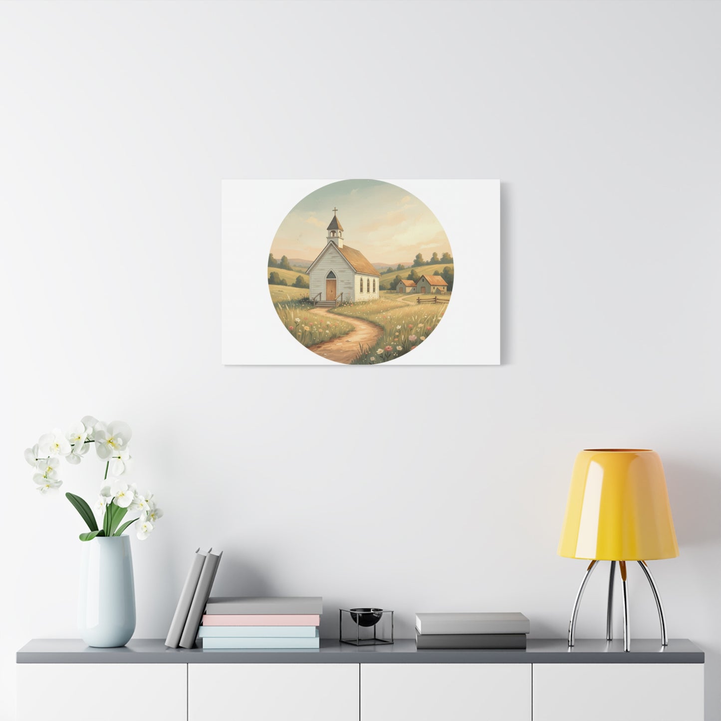 Country Church Matte Canvas, Stretched, 1.25"