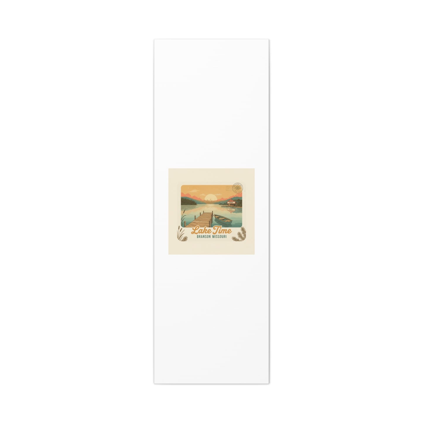 Vintage Postcard Canvas Lake Time Print