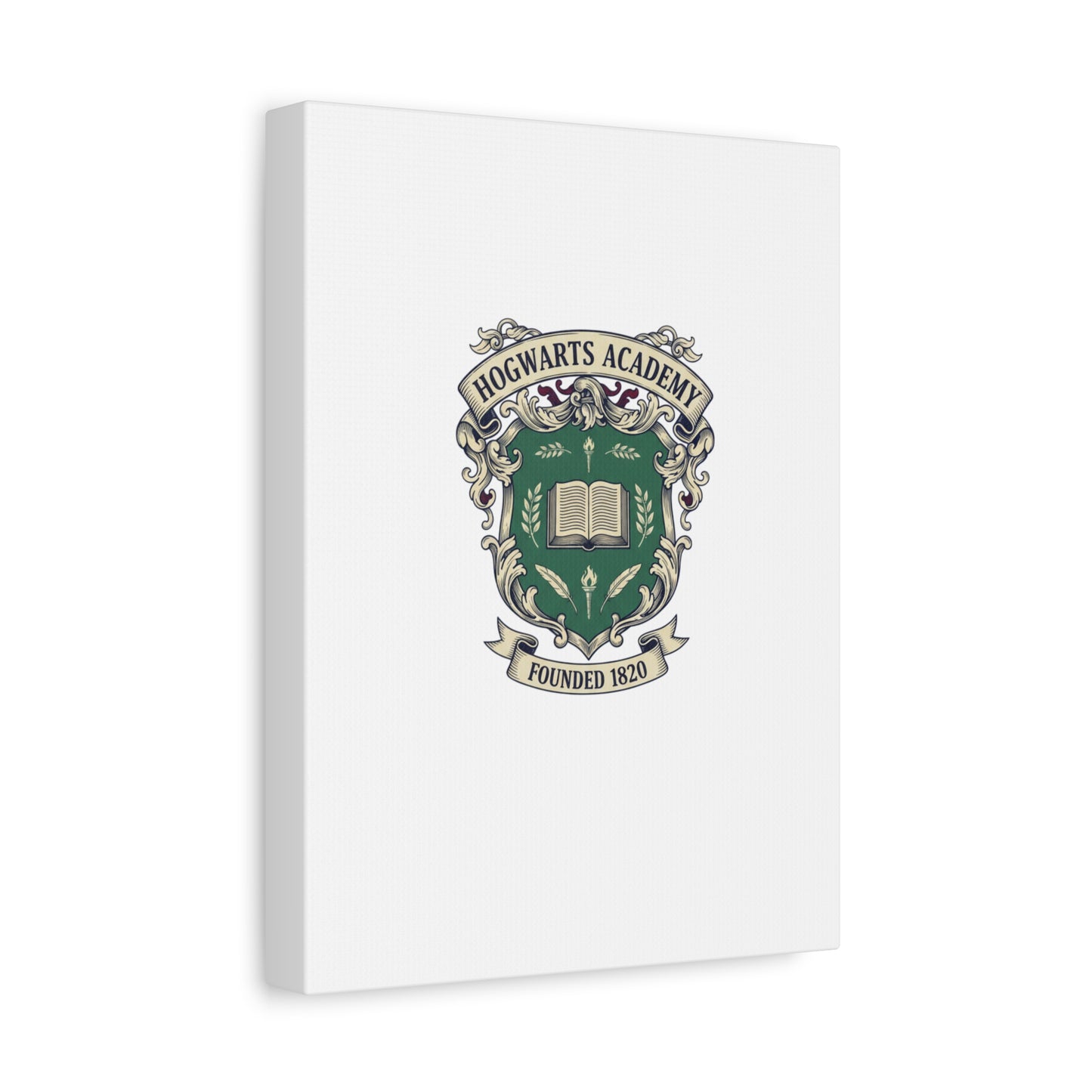 Hogwarts Ivy-Style Emblem Canvas | vintage club logo, old money crest