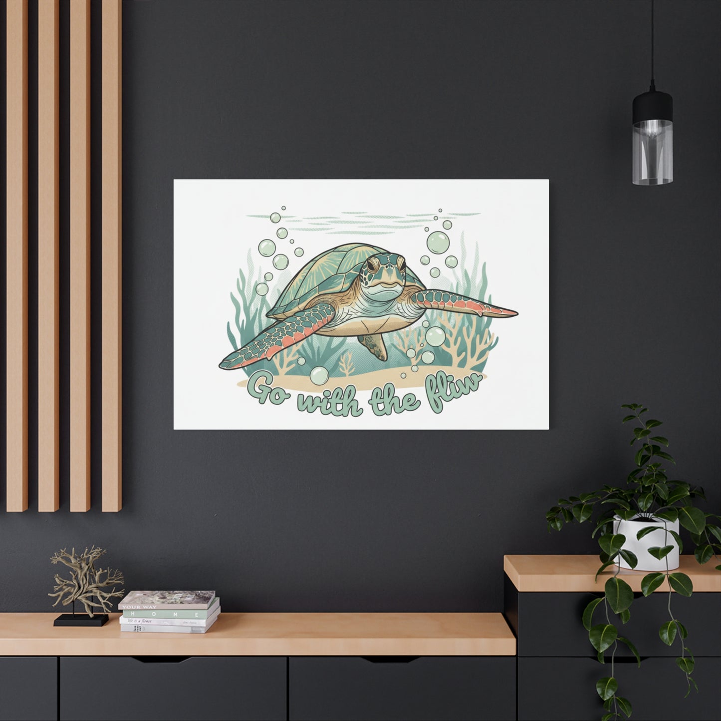 Go with the Flow Turtle Canvas