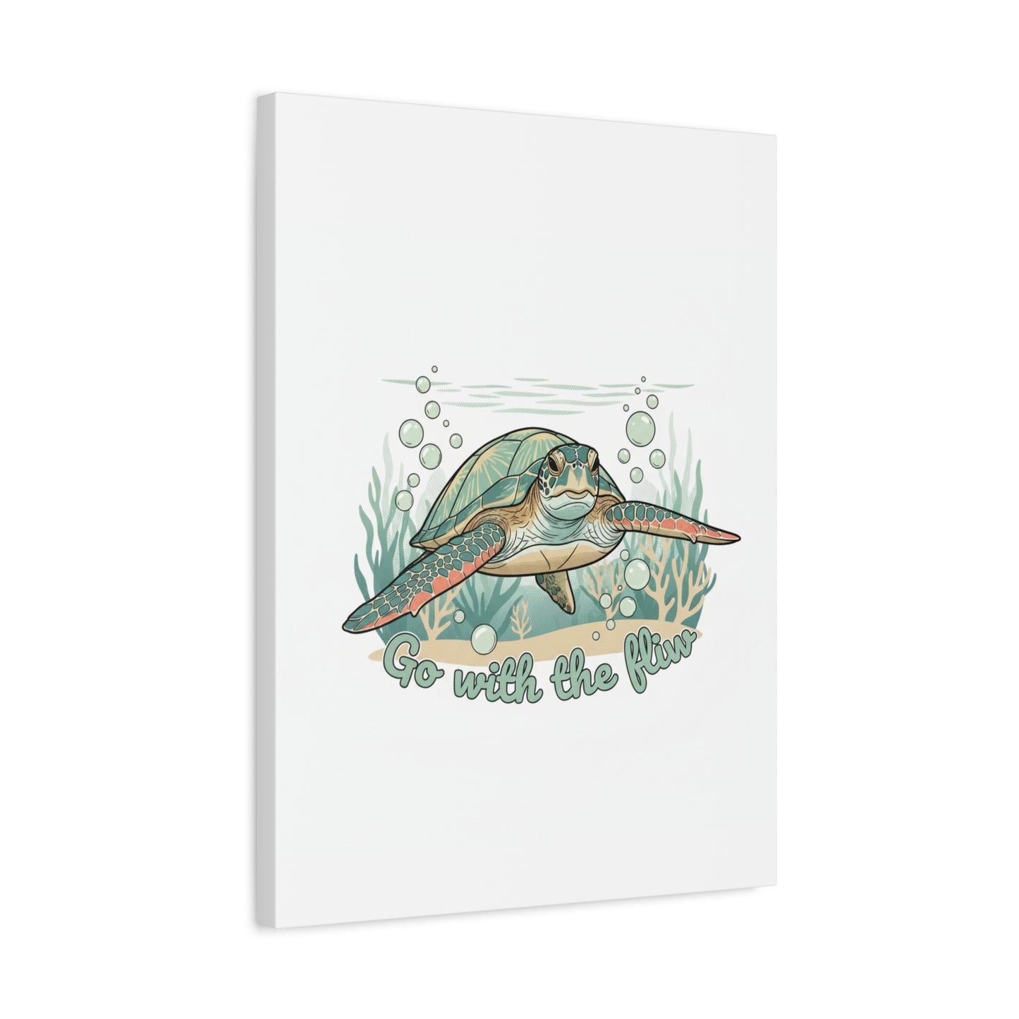 Go with the Flow Turtle Canvas