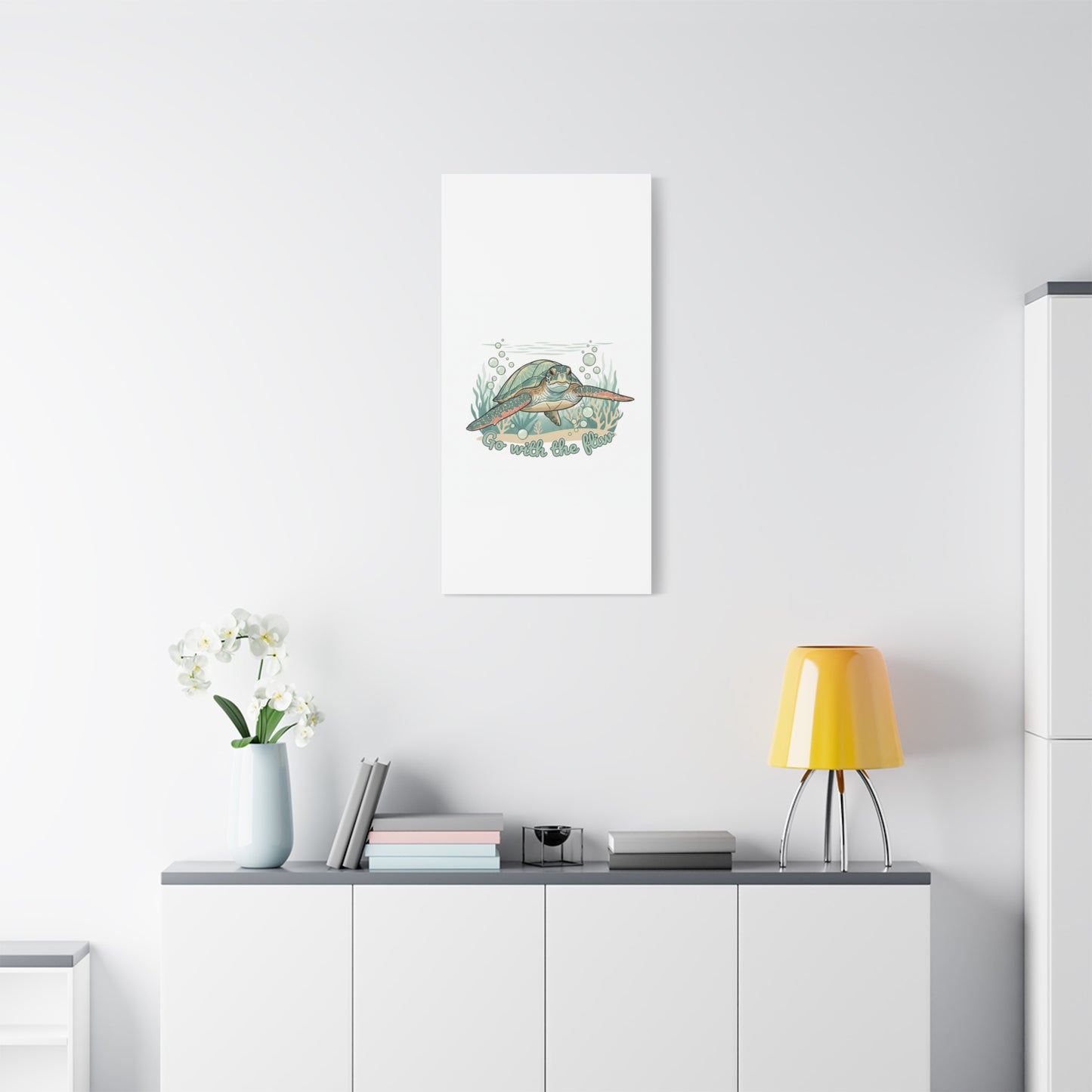 Go with the Flow Turtle Canvas