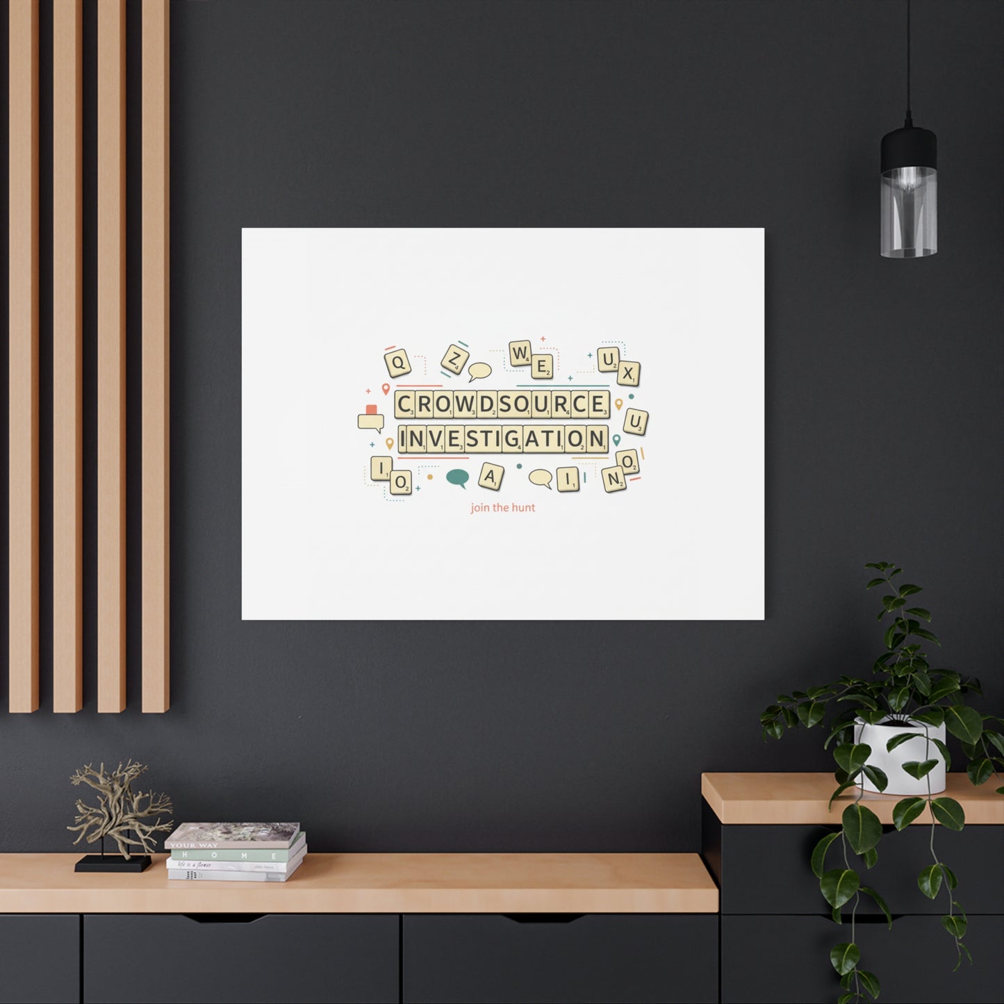 Crowdsource Investigation Canvas | Pixel Art, Gaming UI Wall Art