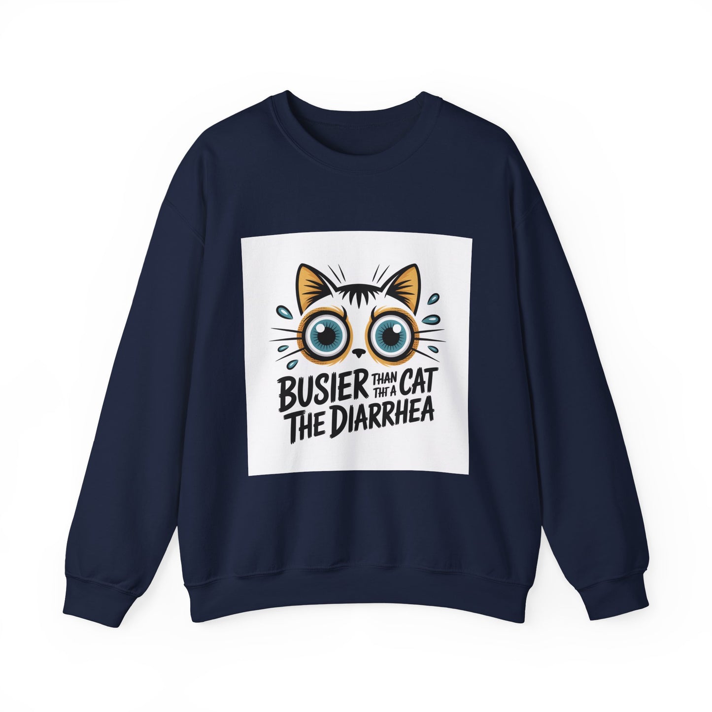 Funny Cat Illustration Sweatshirt