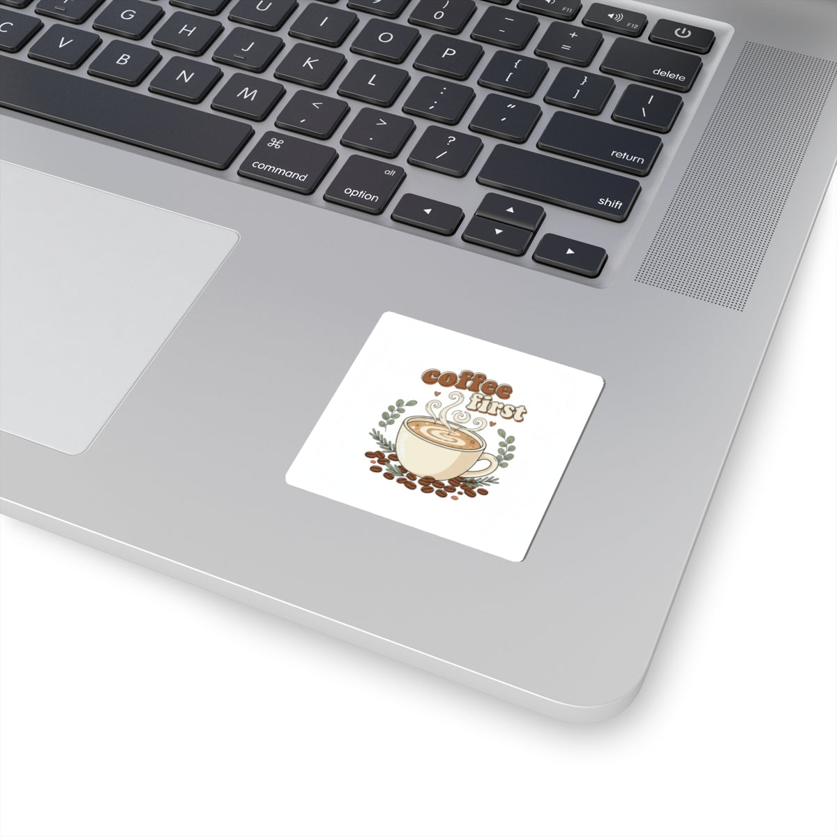Coffee First Sticker | coffee aesthetic, latte art design