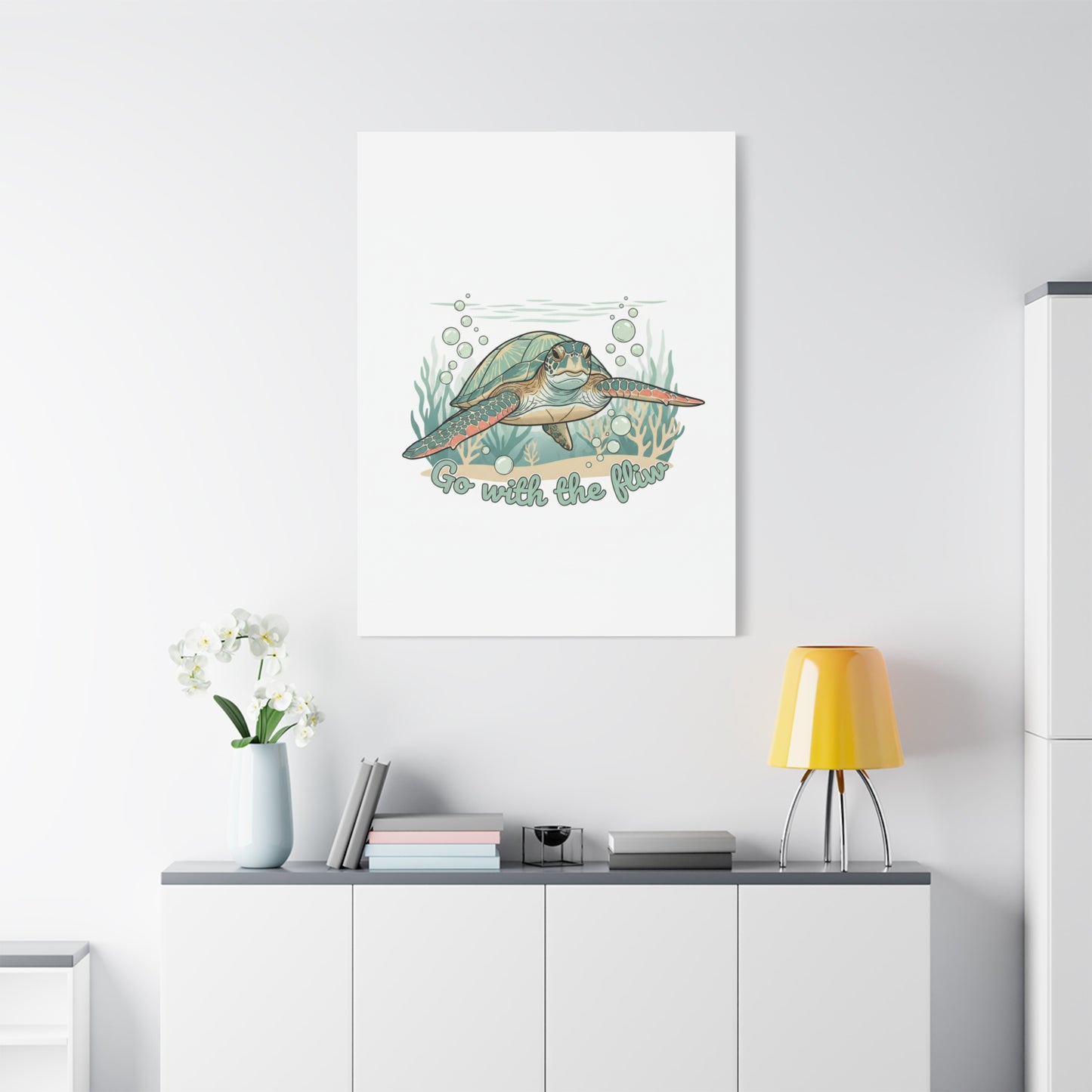Go with the Flow Turtle Canvas