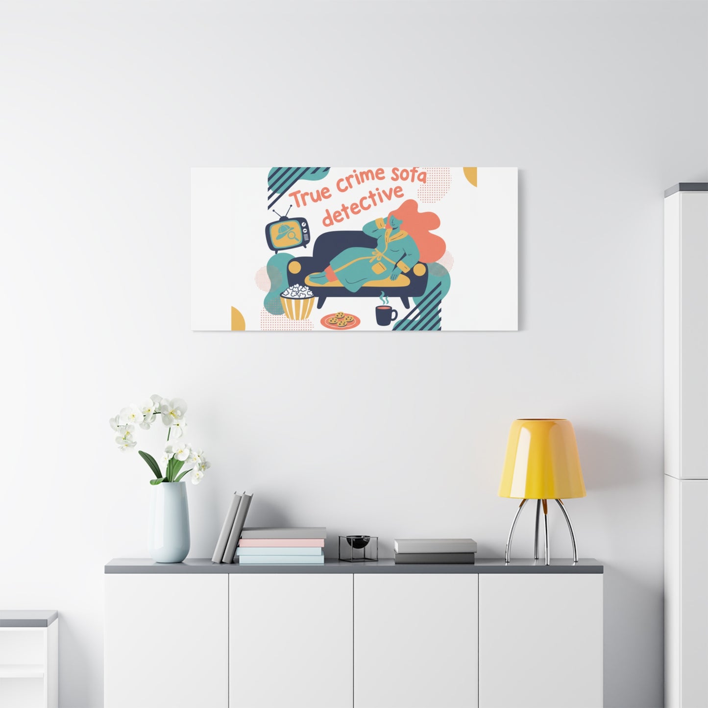 True Crime Sofa Detective Canvas