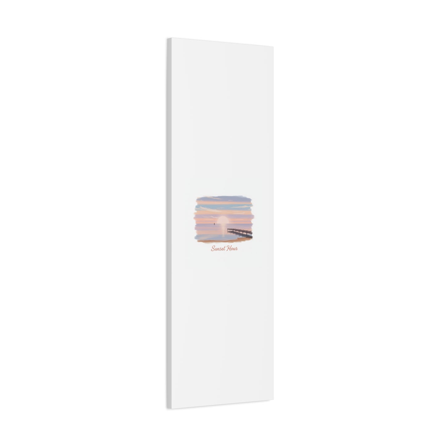 Sunset Hour Canvas, Matte Stretched 1.25" | Minimal Luxe Gold Accent
