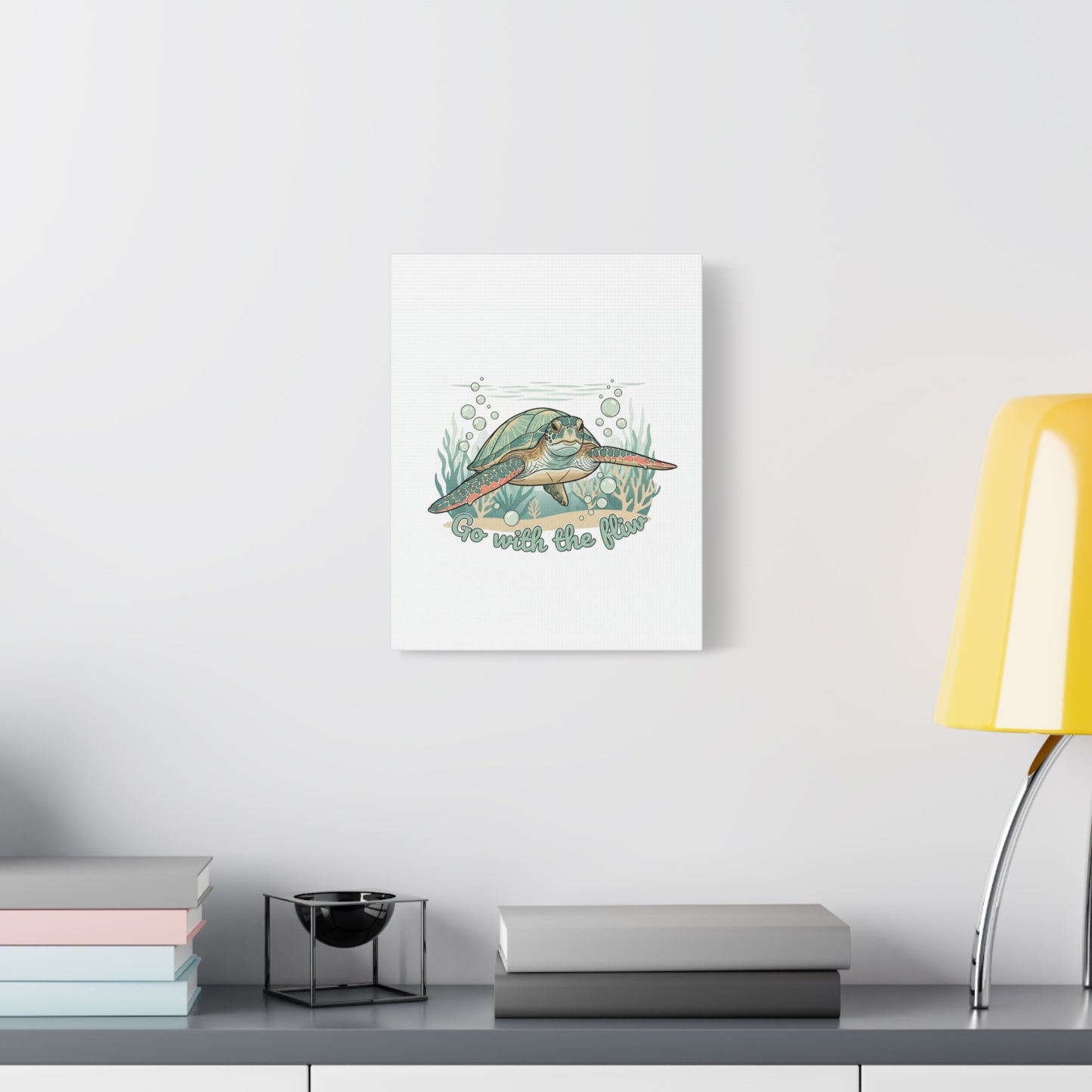 Go with the Flow Turtle Canvas