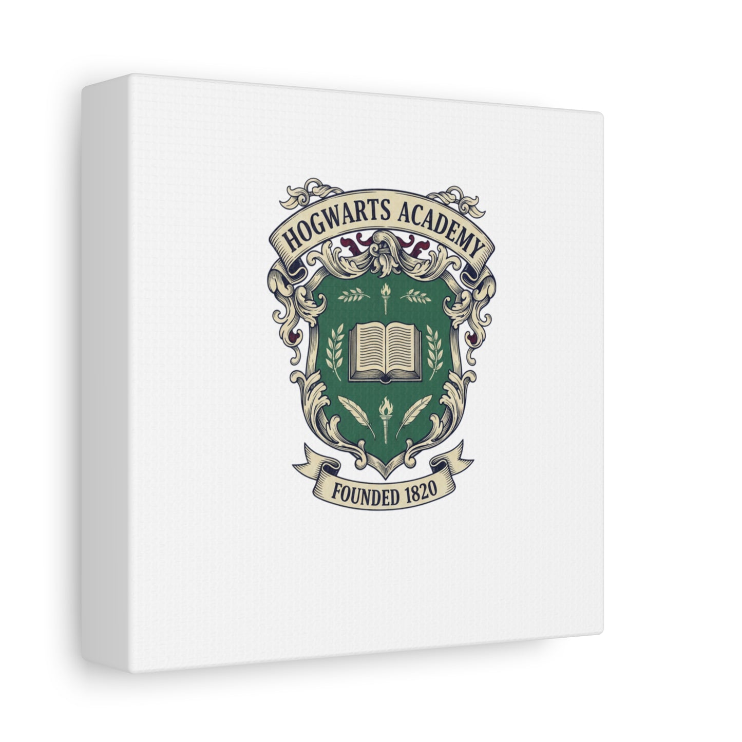 Hogwarts Ivy-Style Emblem Canvas | vintage club logo, old money crest