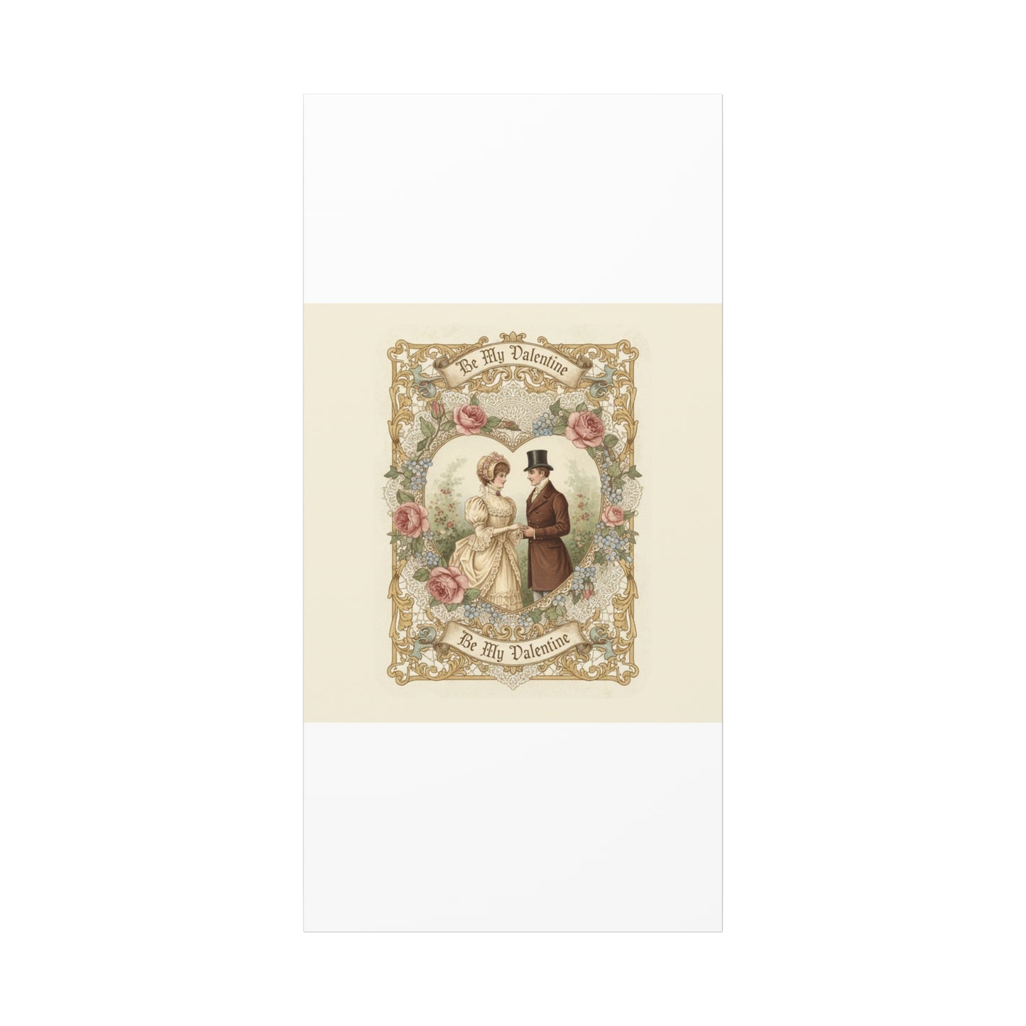 Victorian Valentine Print Canvas | Retro Americana, Vintage Romance