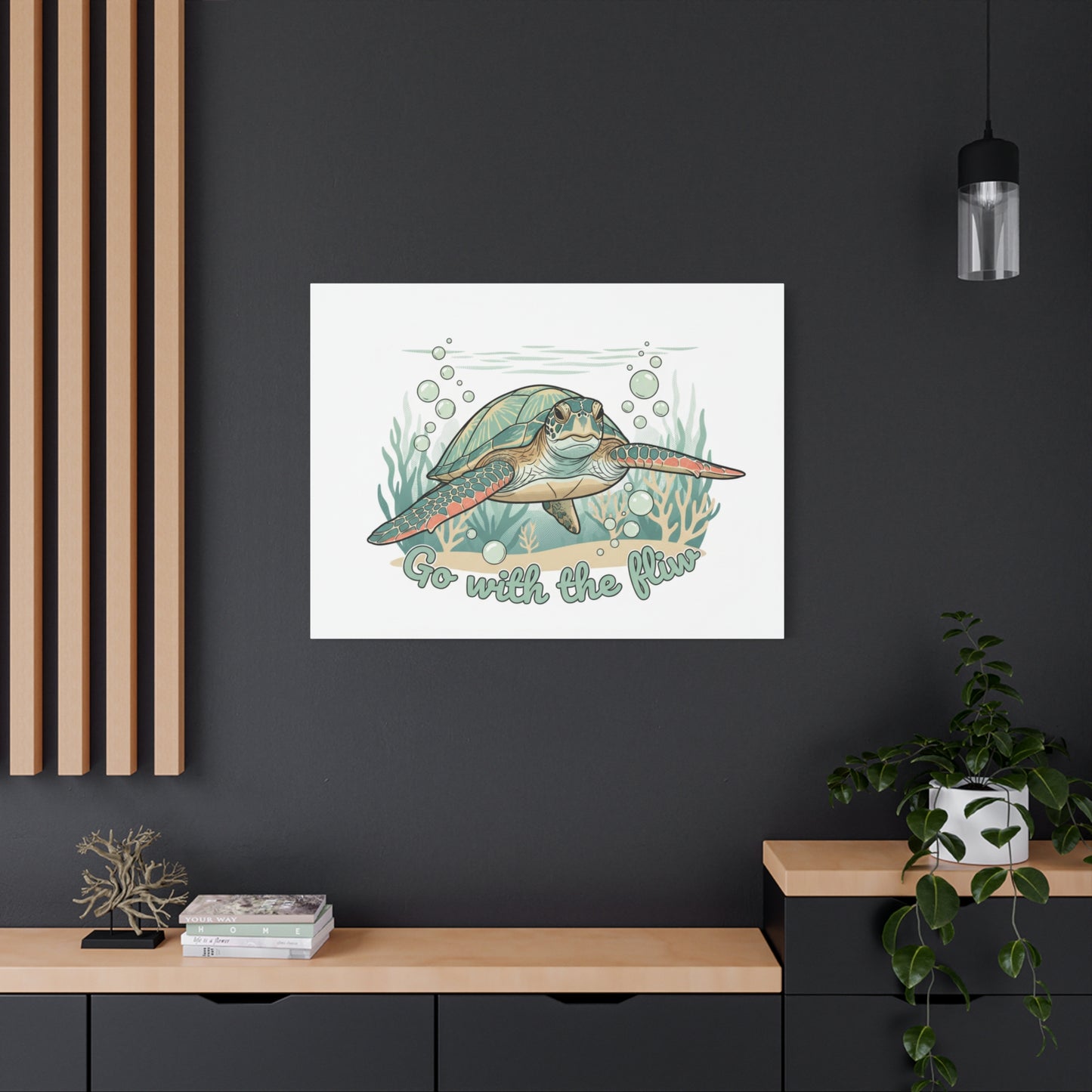 Go with the Flow Turtle Canvas