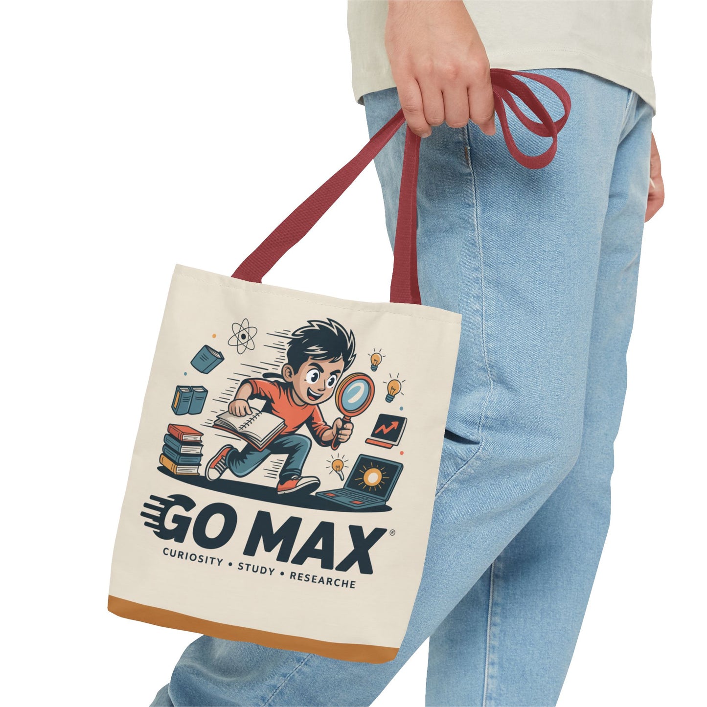 Go Max Study Tote Bag — Curiosity, Research & Learning Canvas Tote