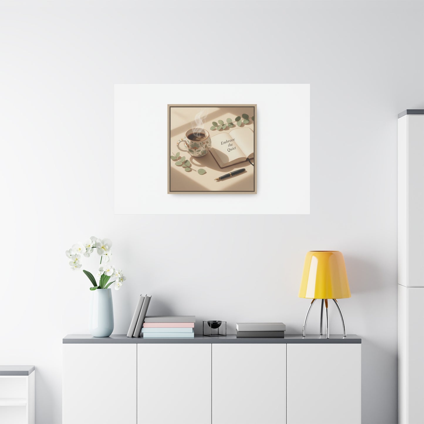 embrace the quiet canvas | morning routine art, sunrise decor