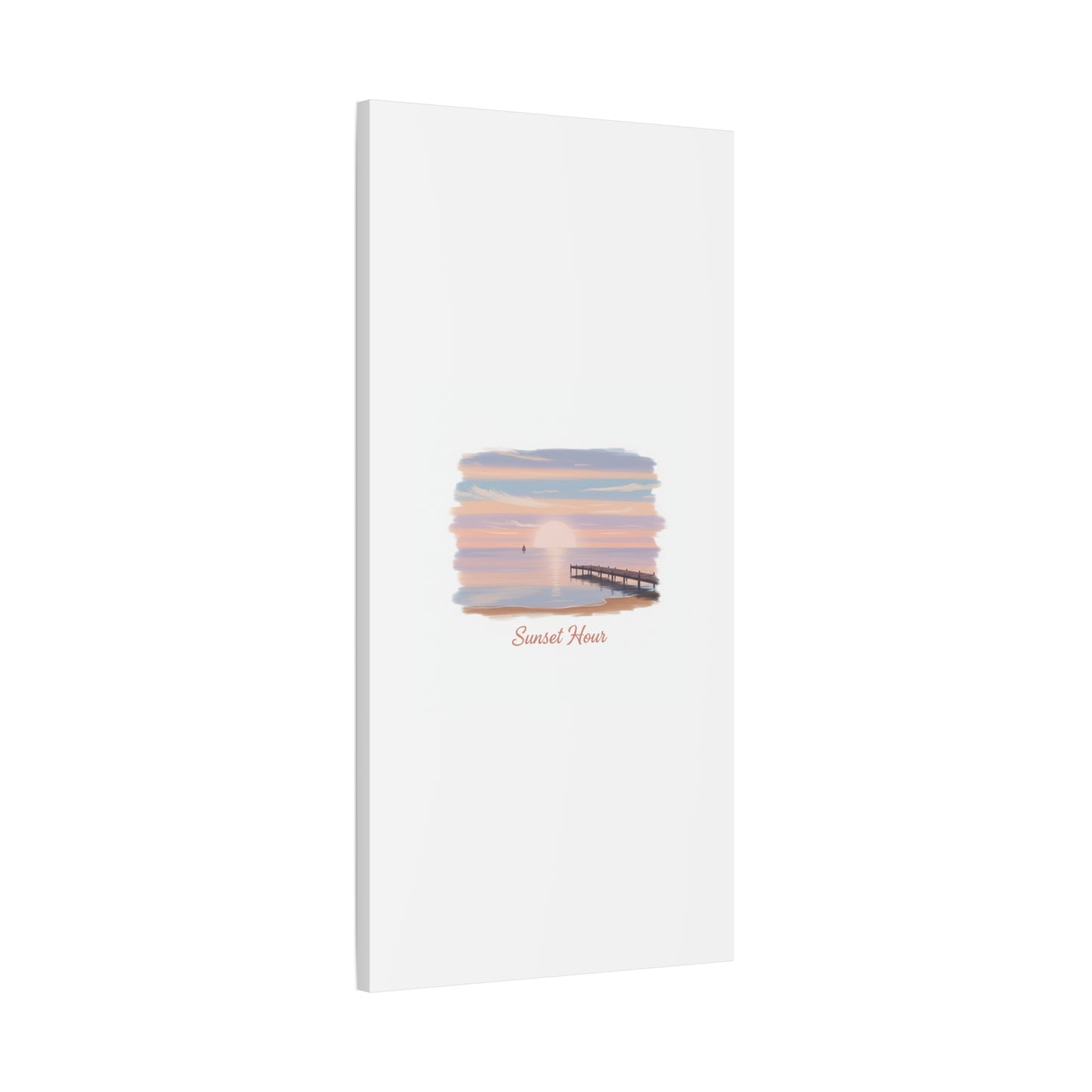 Sunset Hour Canvas, Matte Stretched 1.25" | Minimal Luxe Gold Accent