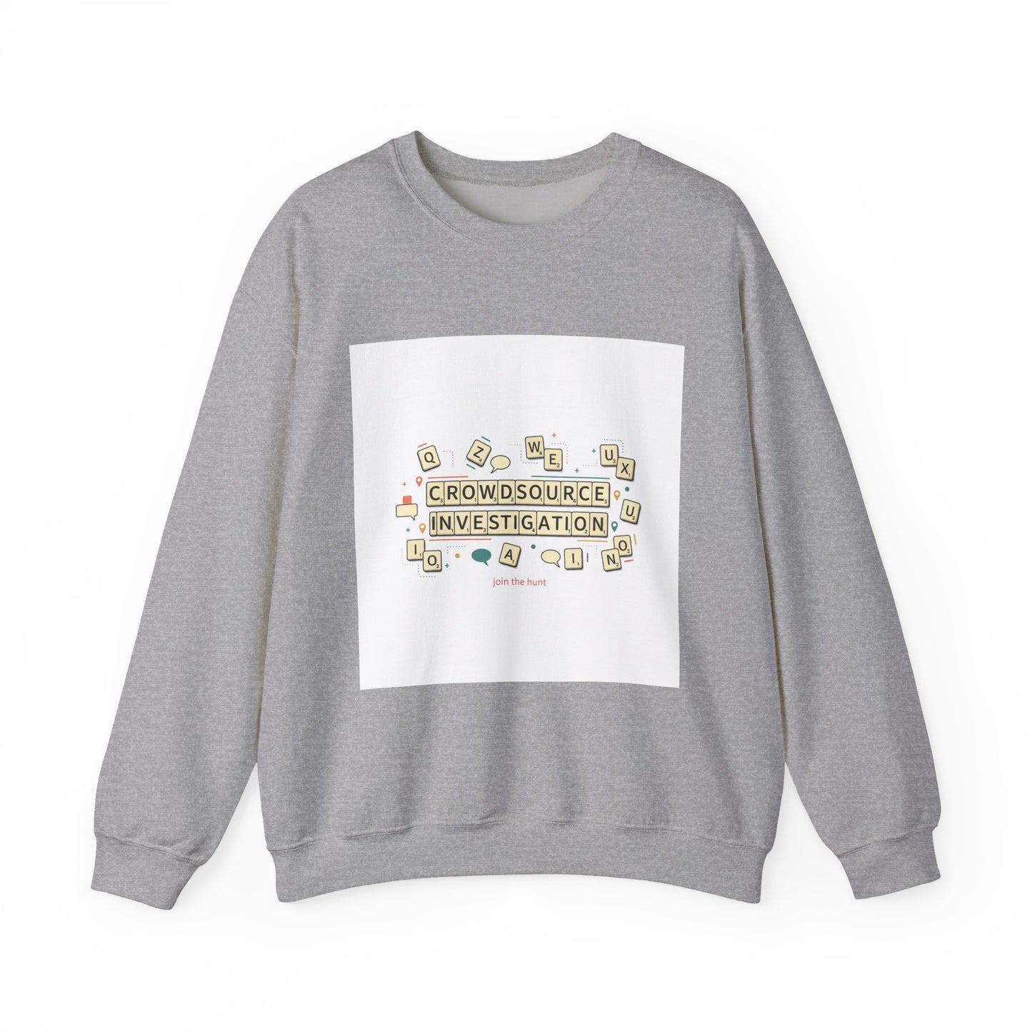 Crowdsource Investigation Crewneck Sweatshirt | pixel art gamer hoodie, indie RPG meme