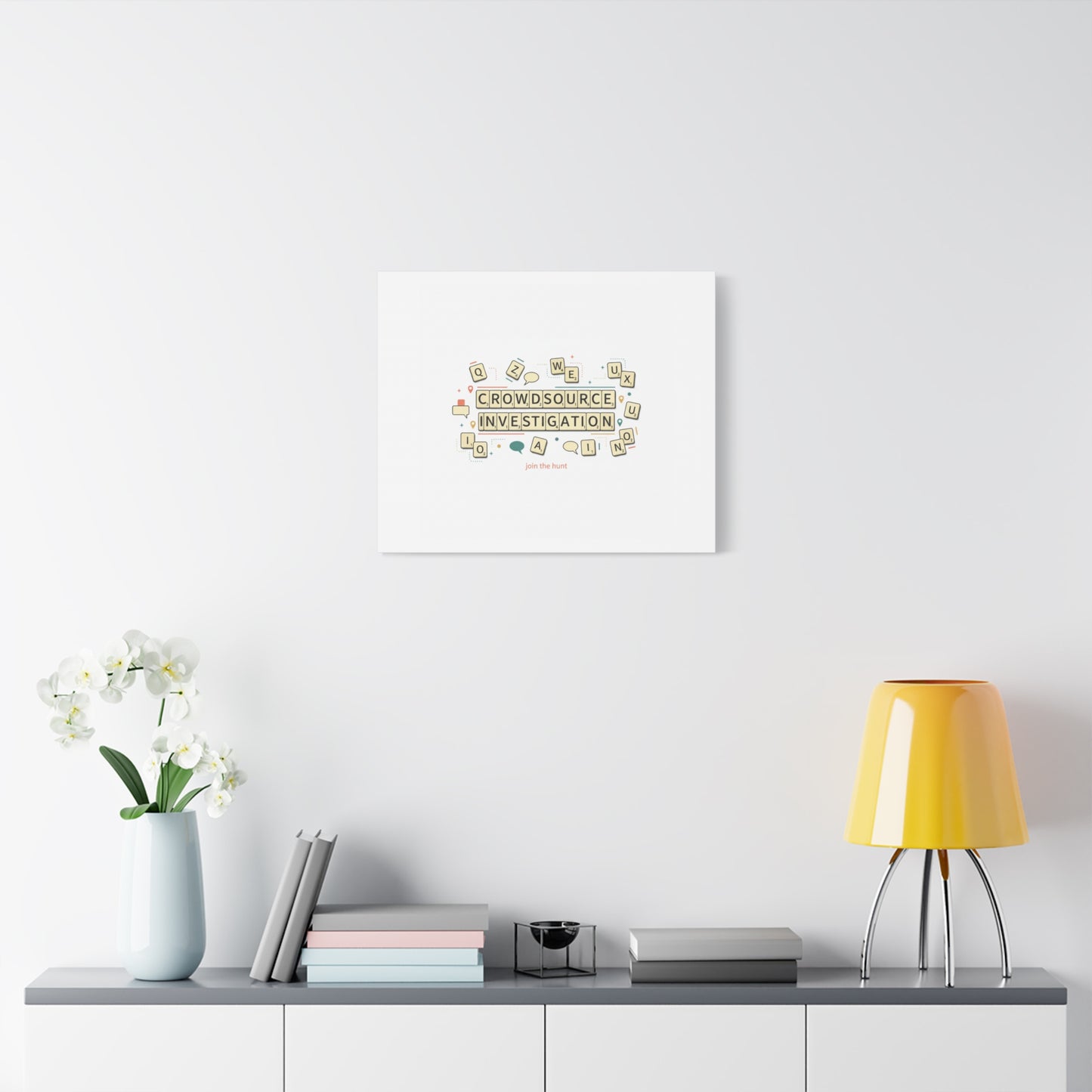 Crowdsource Investigation Canvas | Pixel Art, Gaming UI Wall Art