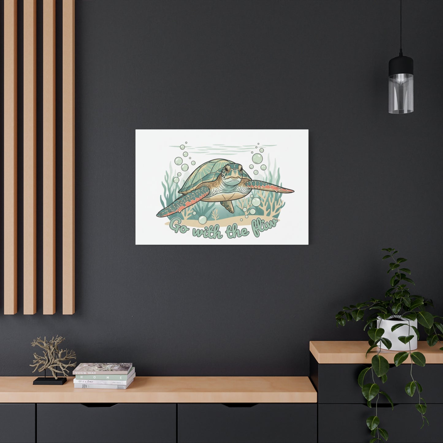 Go with the Flow Turtle Canvas