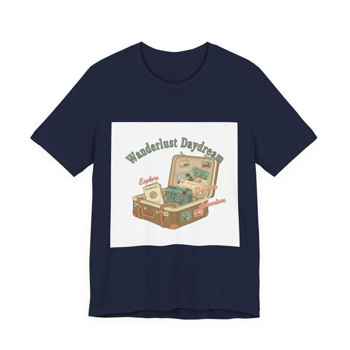 Wanderlust Daydreams Tee | retro travel stamp, postcard vintage tee