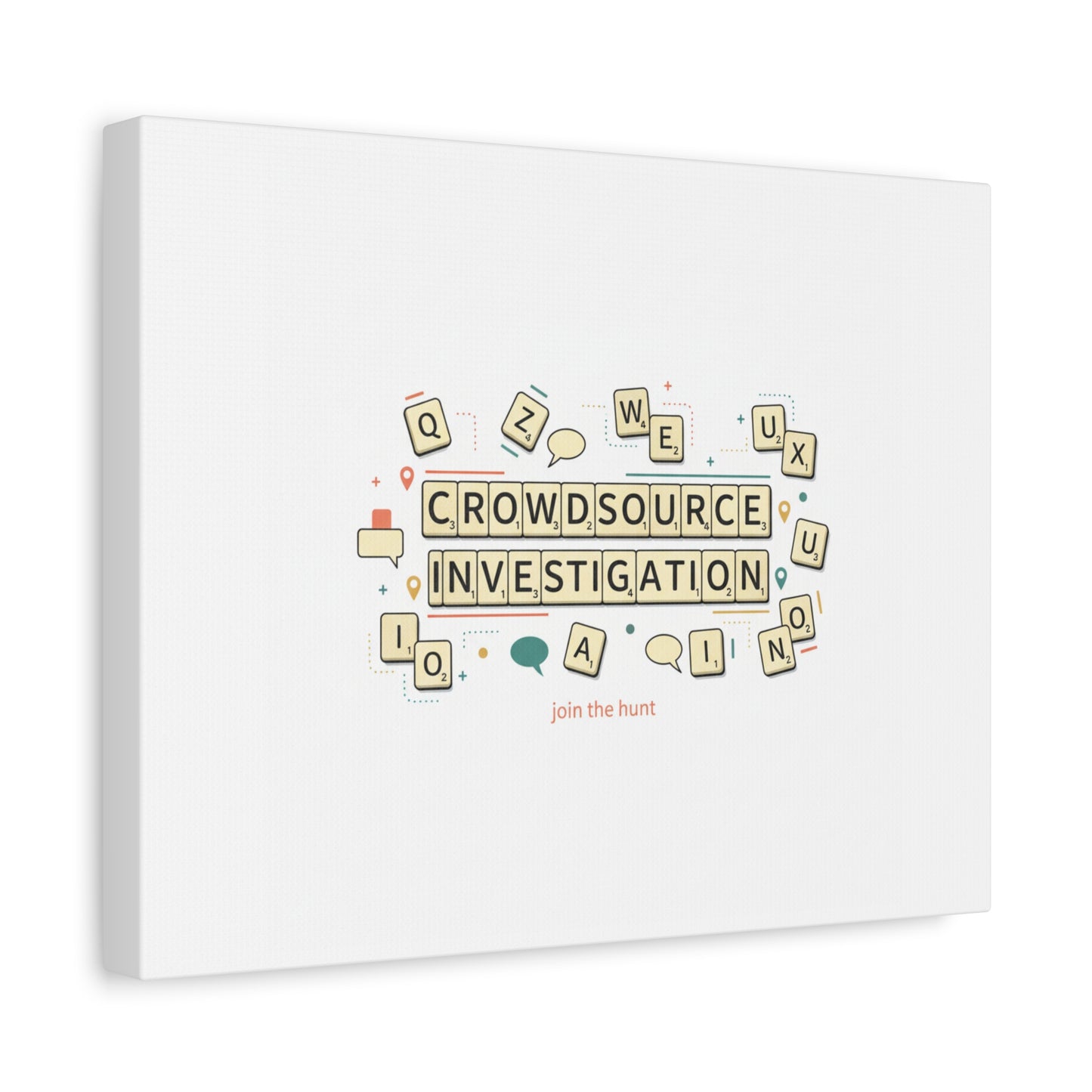 Crowdsource Investigation Canvas | Pixel Art, Gaming UI Wall Art