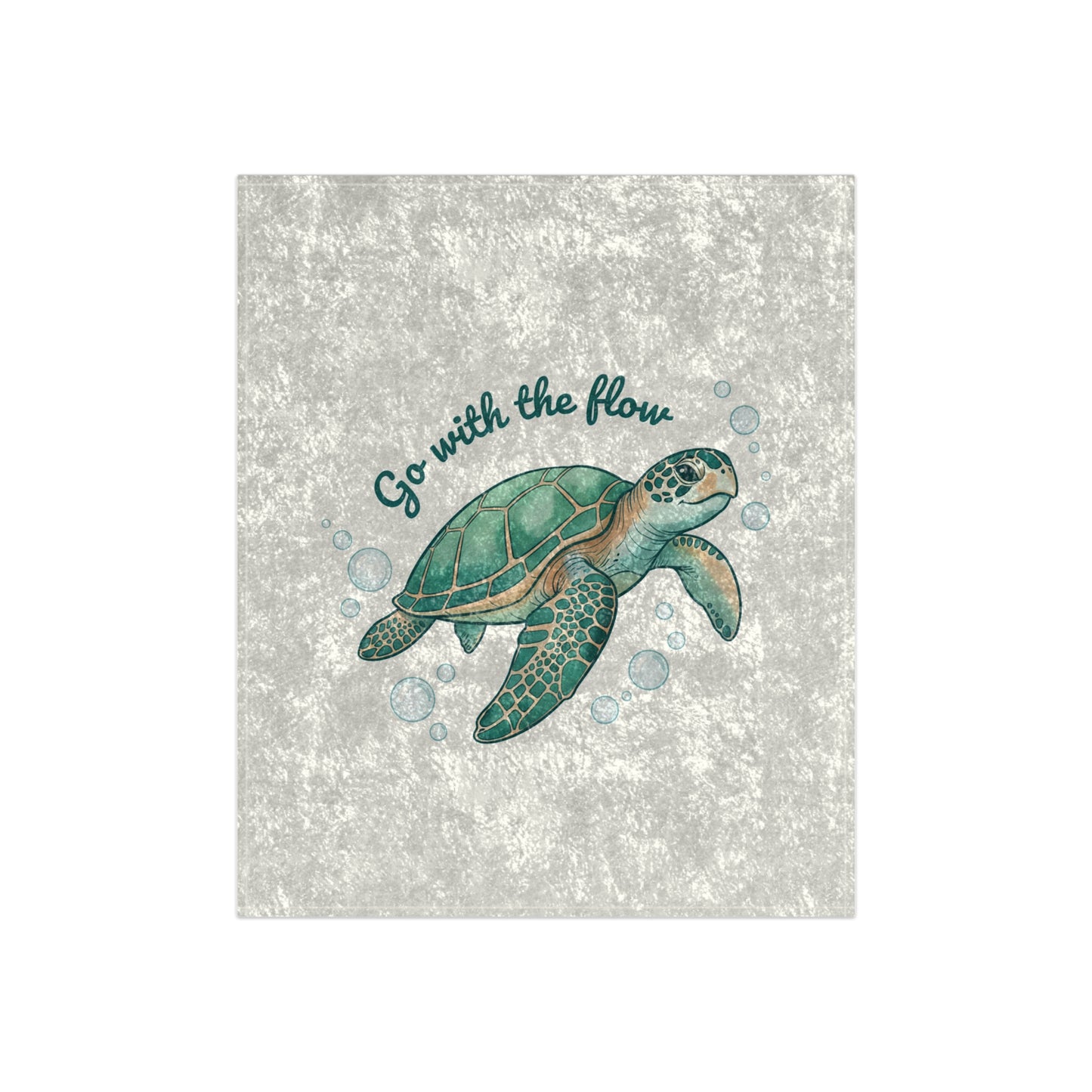 Sea turtle--Crushed Velvet Blanket