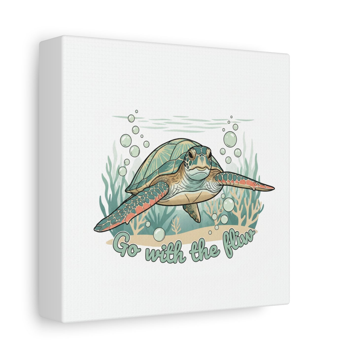 Go with the Flow Turtle Canvas