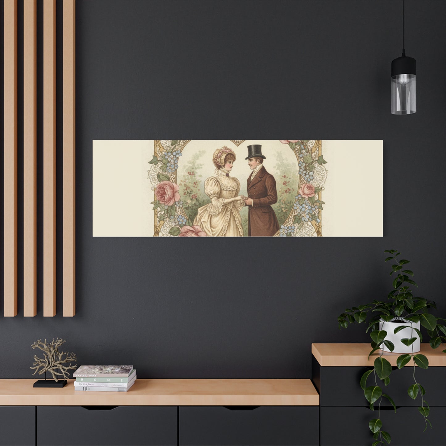 Victorian Valentine Print Canvas | Retro Americana, Vintage Romance