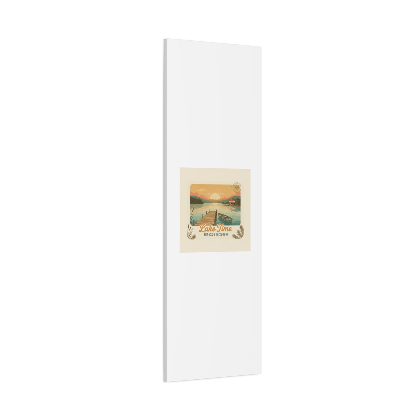 Vintage Postcard Canvas Lake Time Print