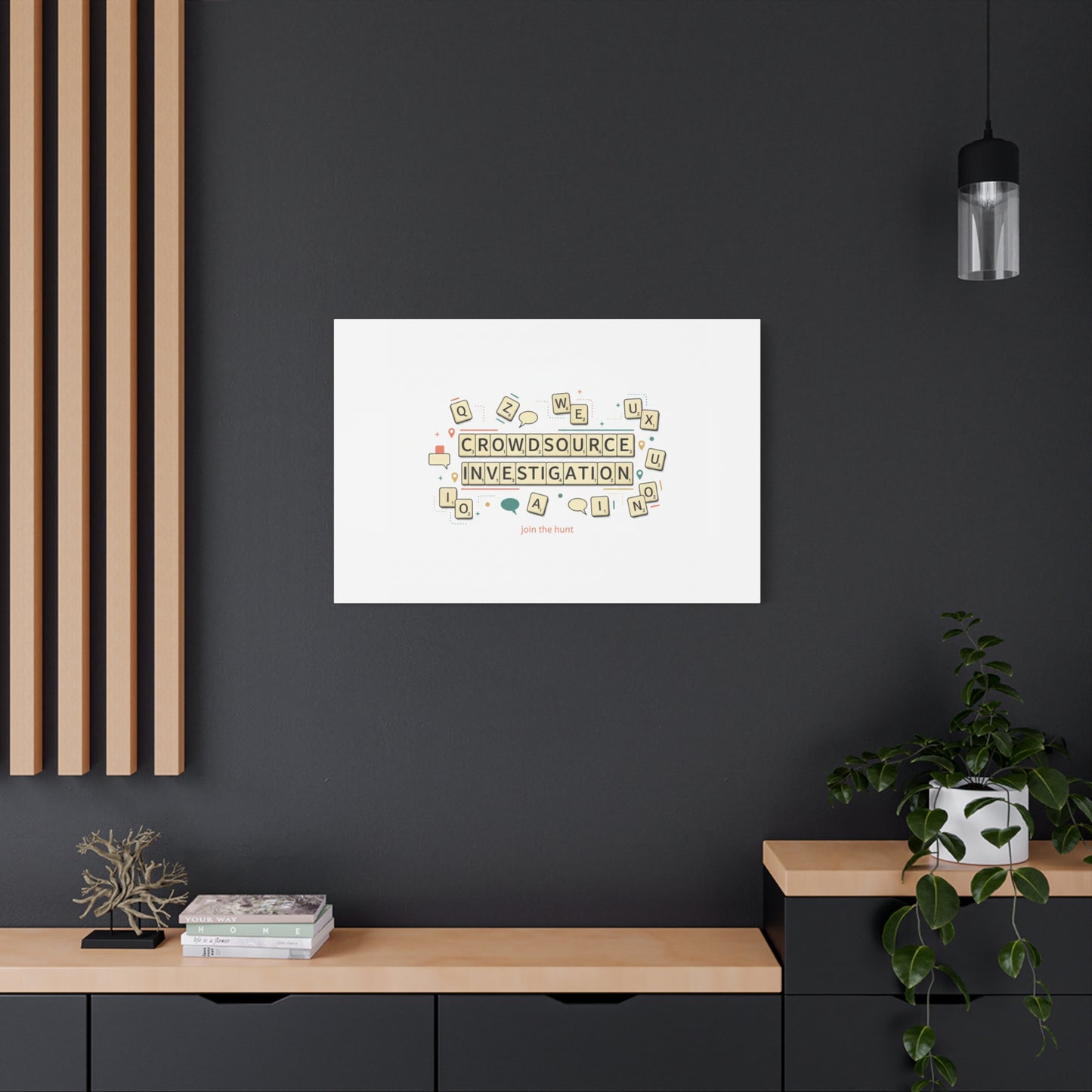 Crowdsource Investigation Canvas | Pixel Art, Gaming UI Wall Art