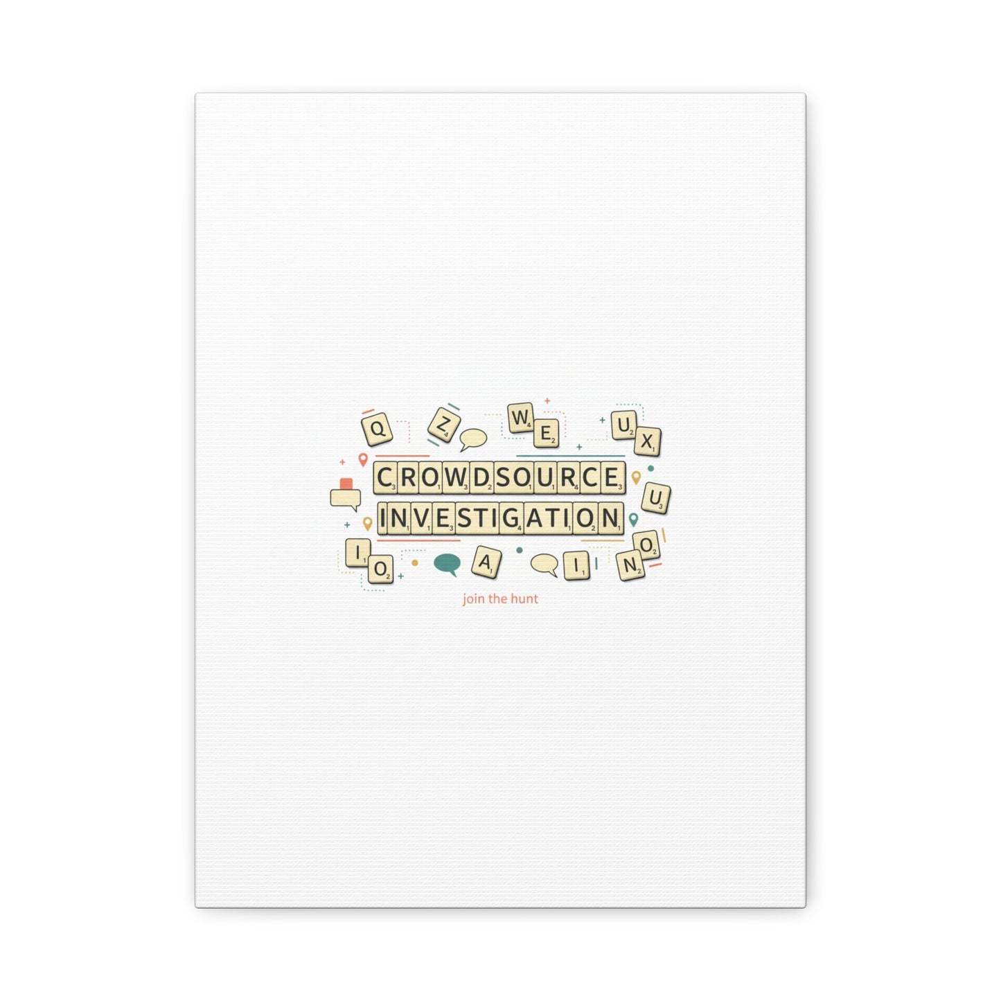 Crowdsource Investigation Canvas | Pixel Art, Gaming UI Wall Art