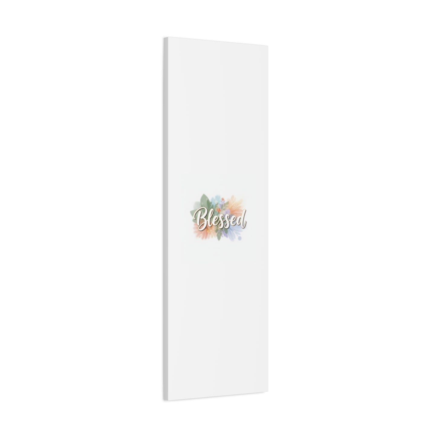 Blessed Floral Script Canvas