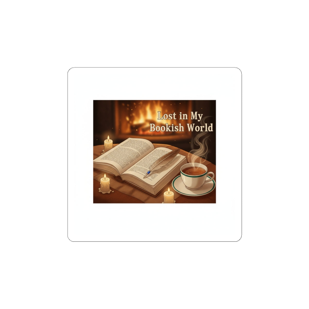 Lost in My Bookish World Sticker | Reading Nook, Cozy Booklover