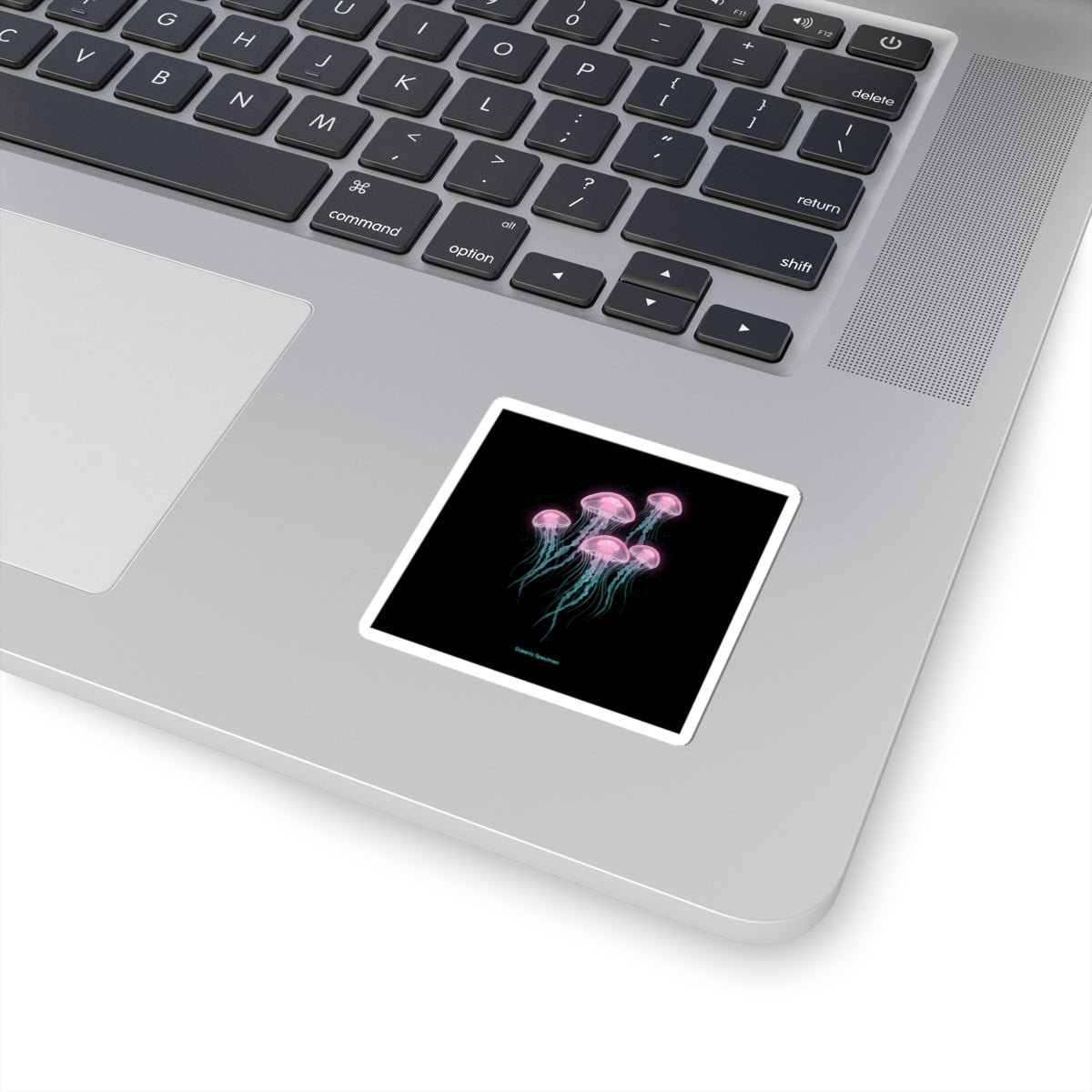 Bioluminescent Jellyfish Kiss-Cut Stickers | Neon Deep Sea Aesthetic