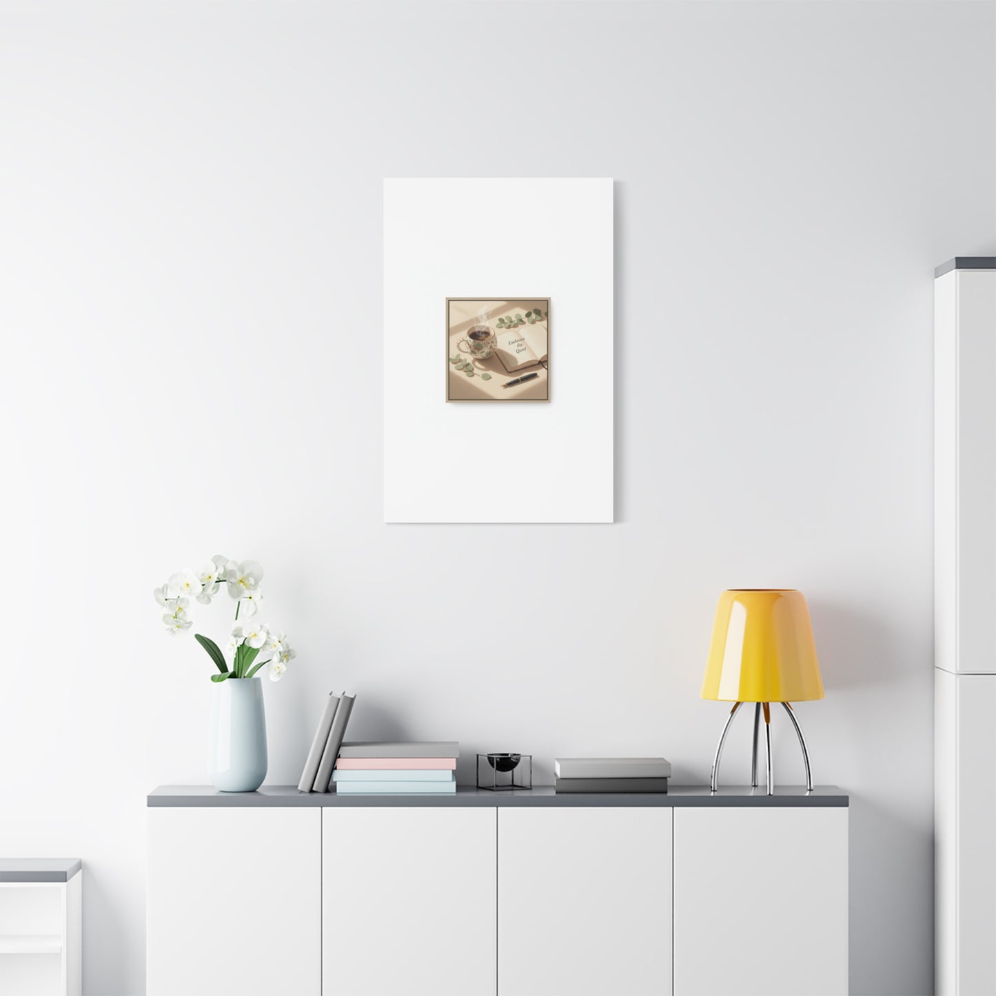 embrace the quiet canvas | morning routine art, sunrise decor