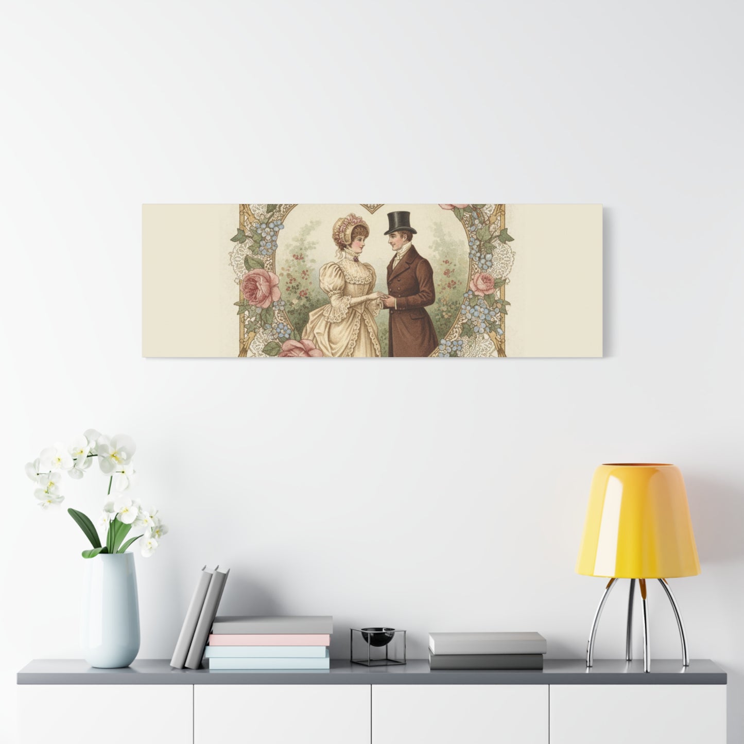 Victorian Valentine Print Canvas | Retro Americana, Vintage Romance